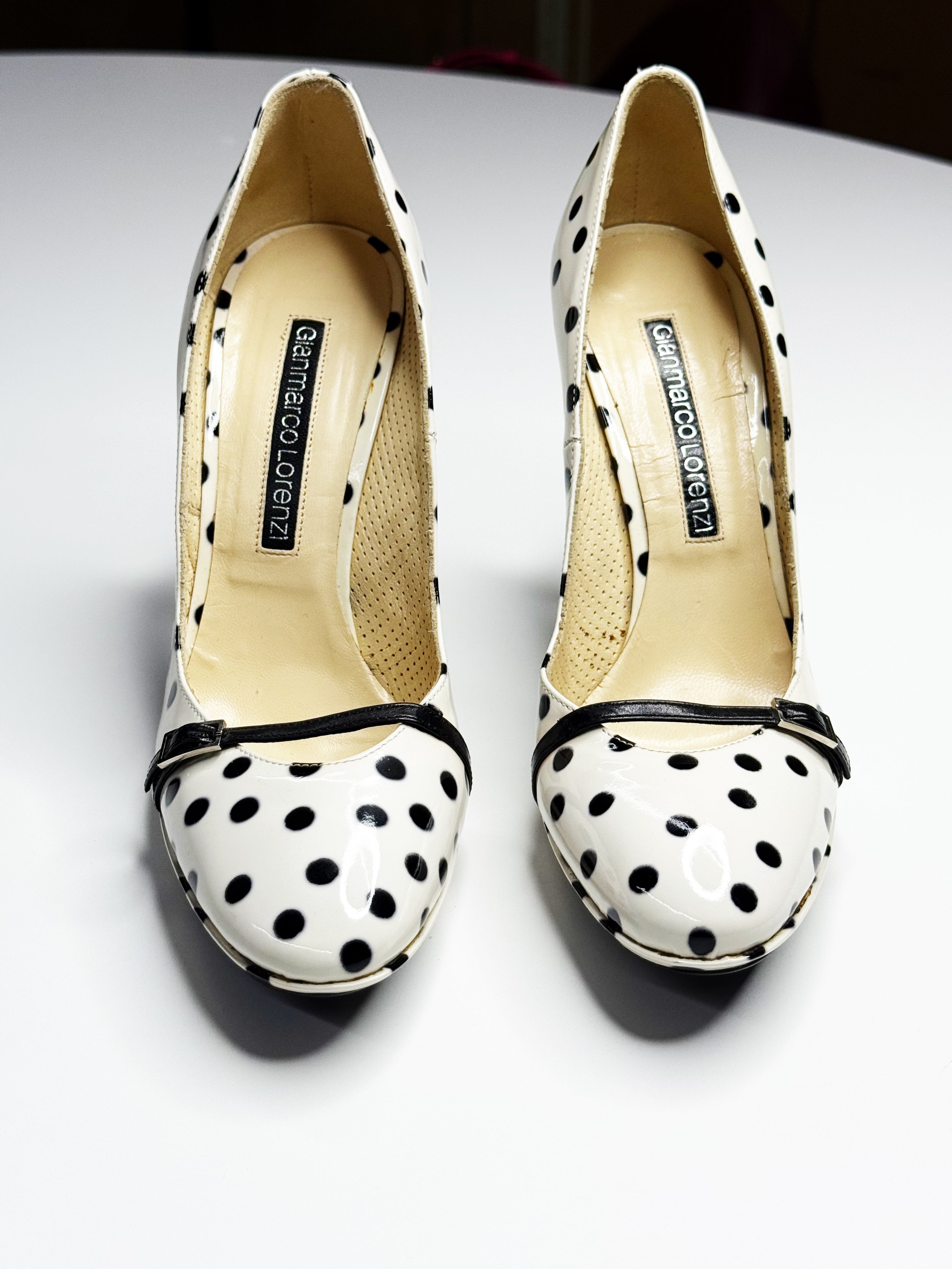 Gianmarco Lorenzi Polka Dot Stiletto Pumps