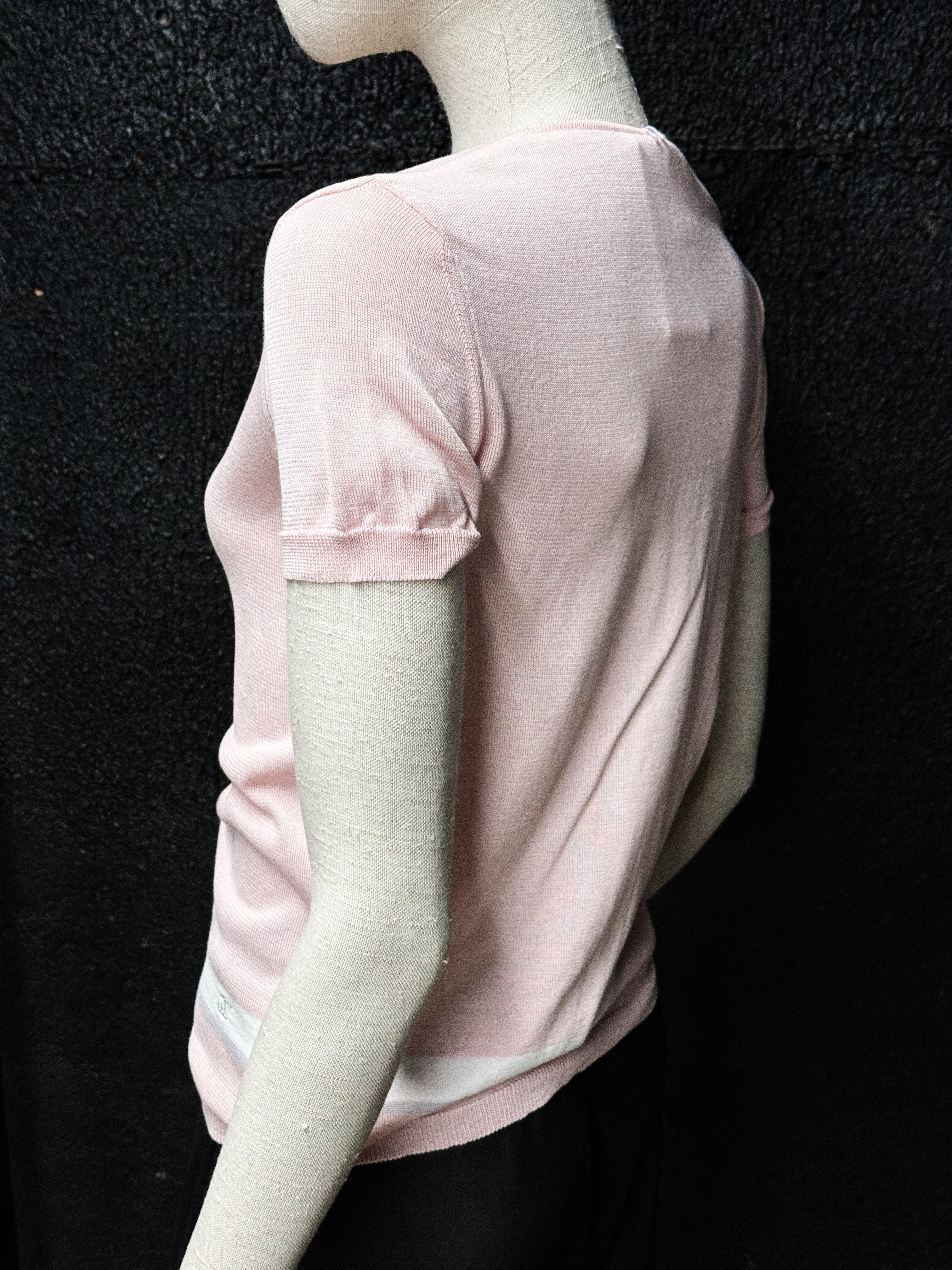 Chanel Pink Cotton Knit Twinset, Spring 2005 Collection