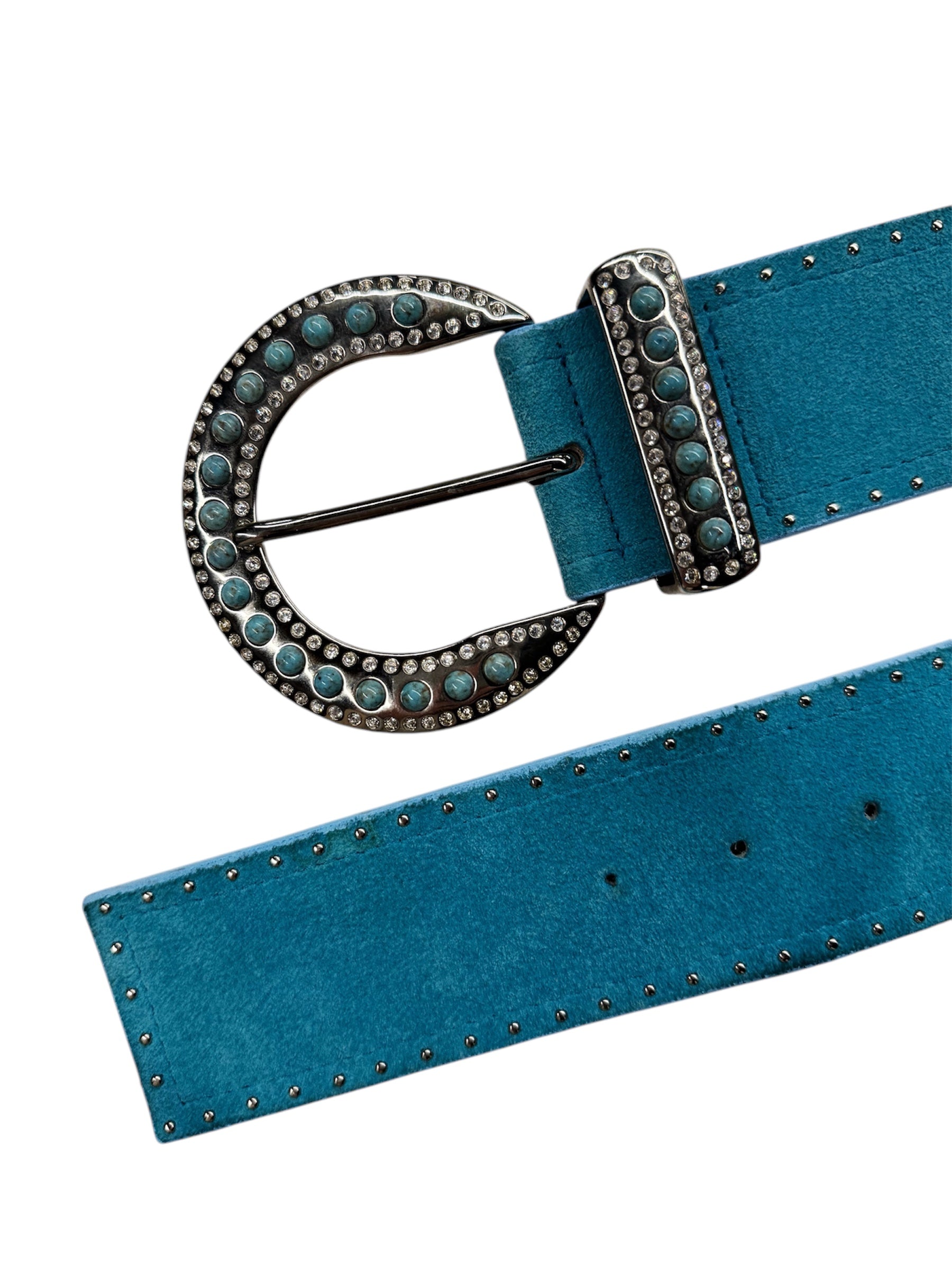 Fabrizio Mancini Blue Suede Belt