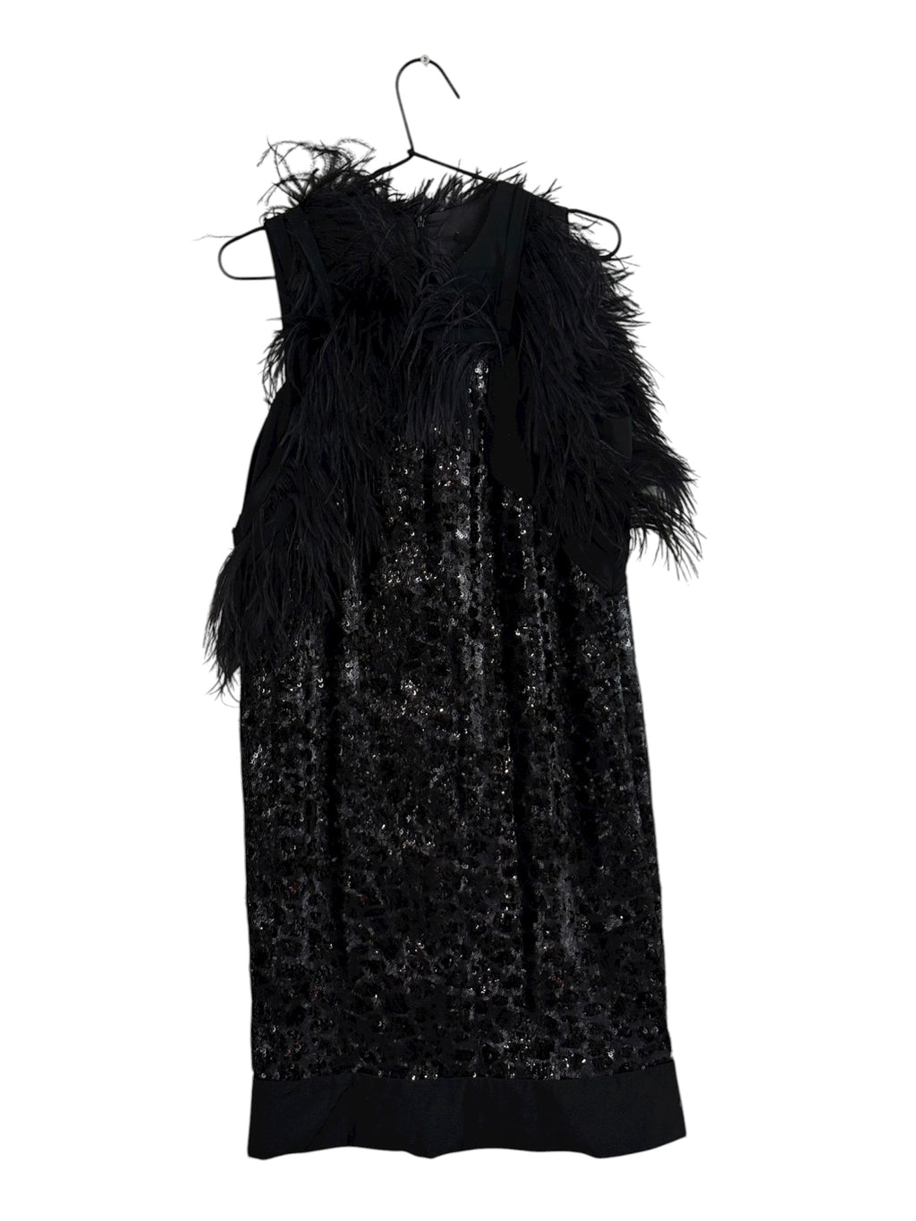 Hugo Boss Feather & Sequin Dress - M