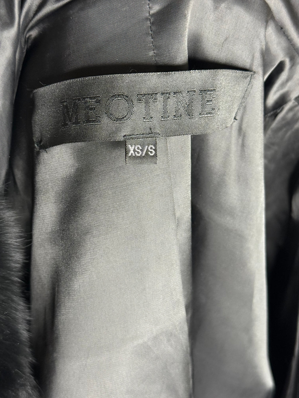 Meotine Black Fox Fur Coat - XS/S