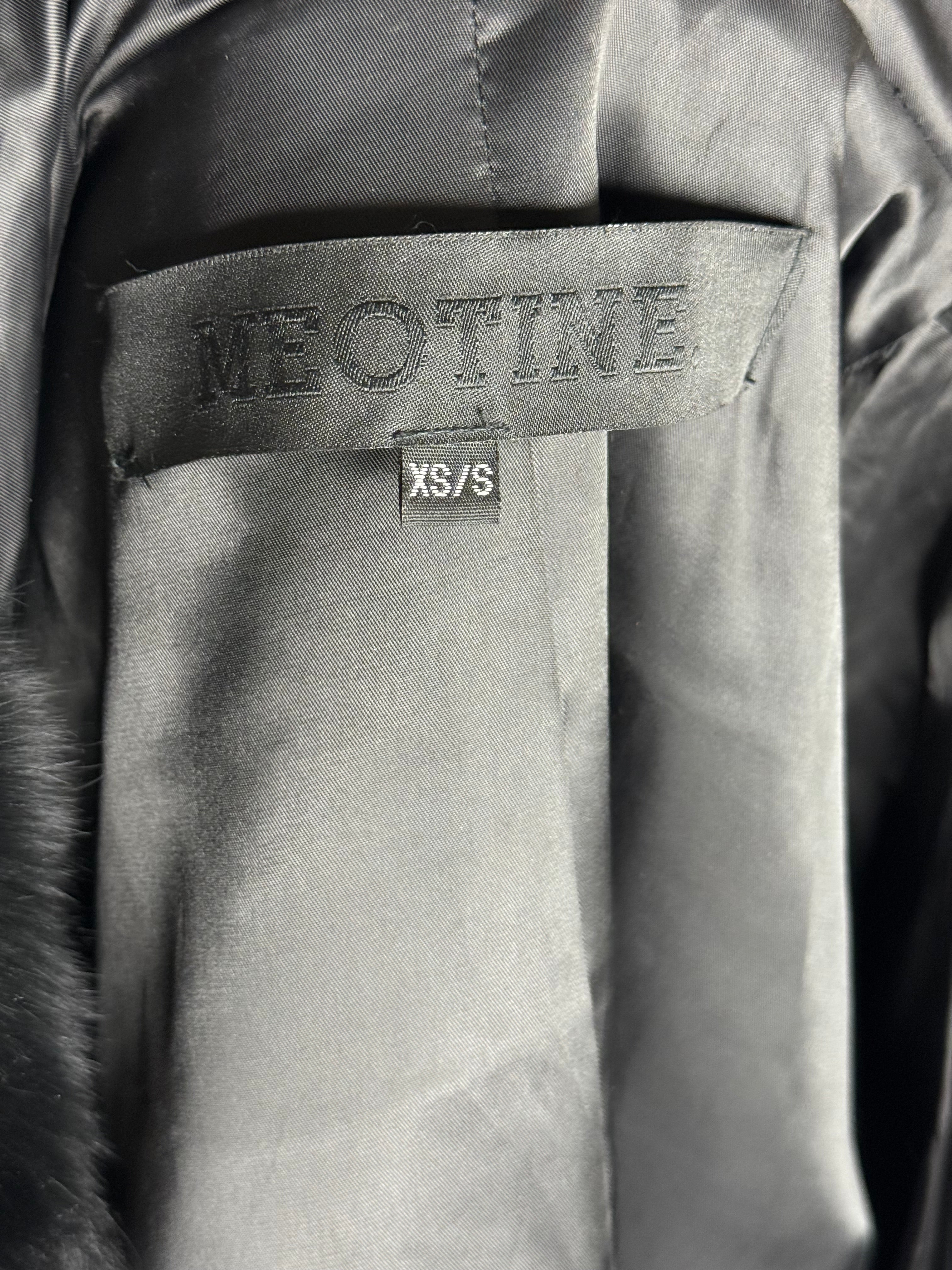 Meotine Black Fox Fur Coat - XS/S
