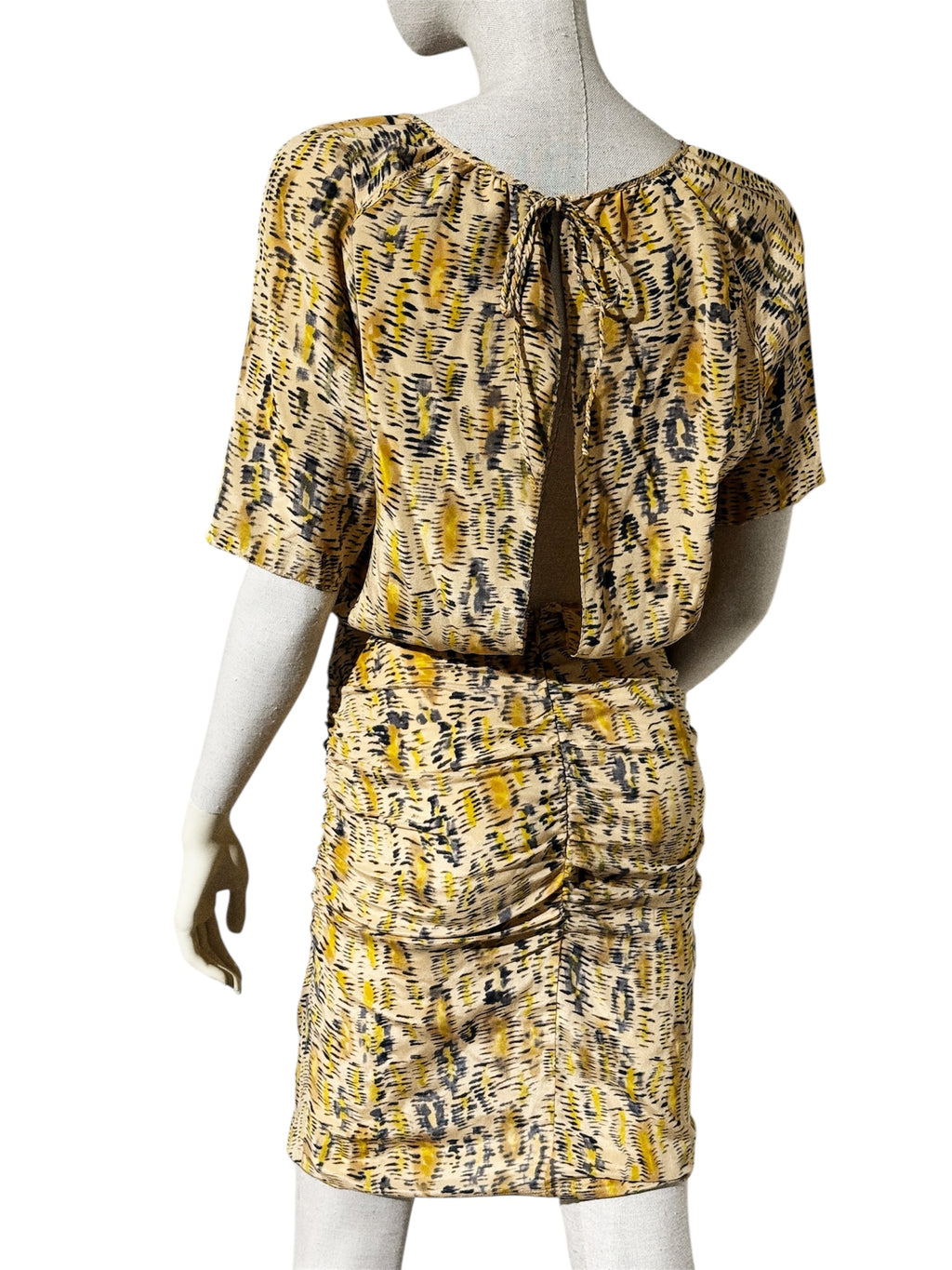 Twenty8twelve Silk Ruched Printed Dress