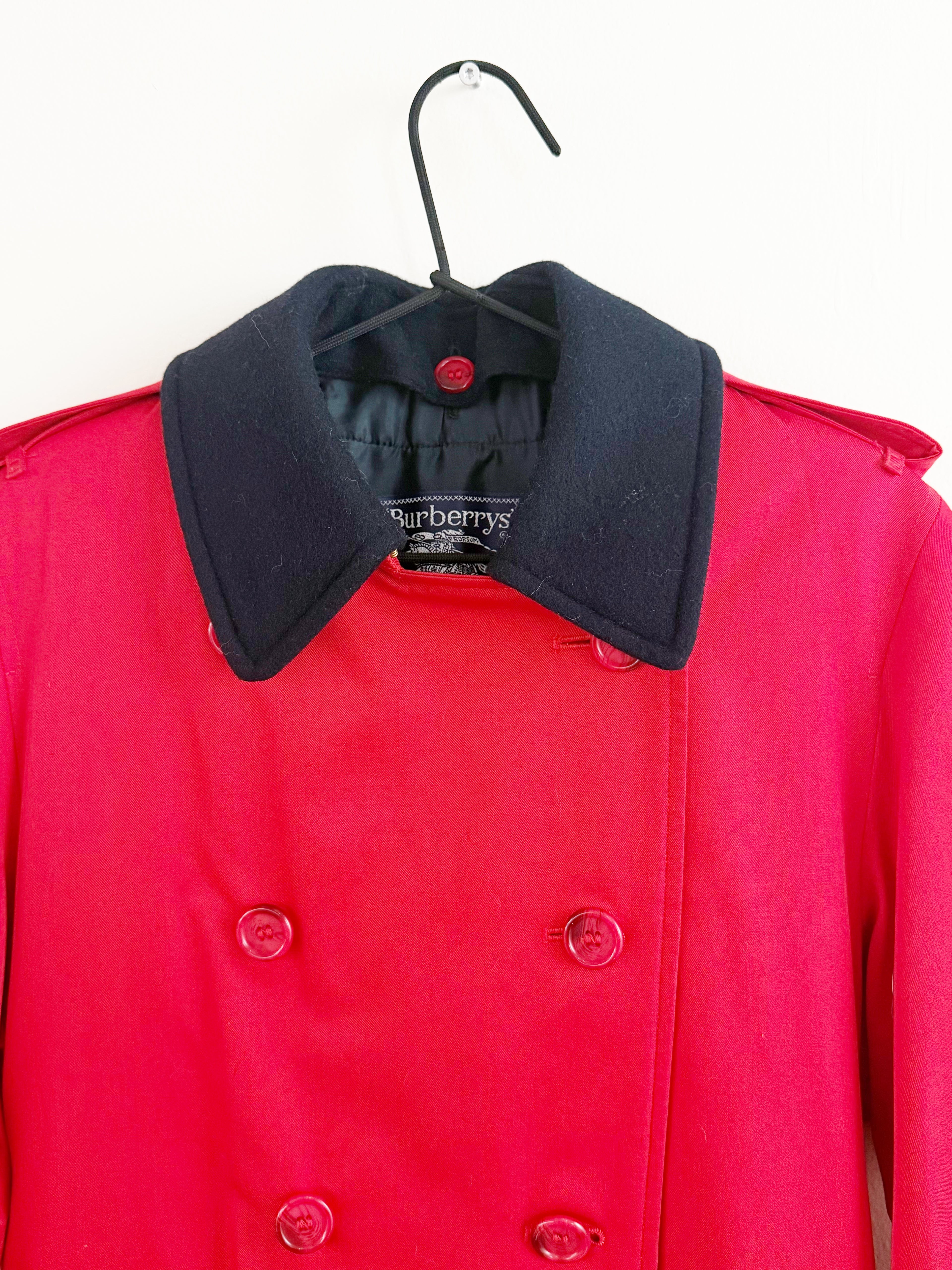 BURBERRYS’ PRORSUM Red Wool & Alpaca Coat