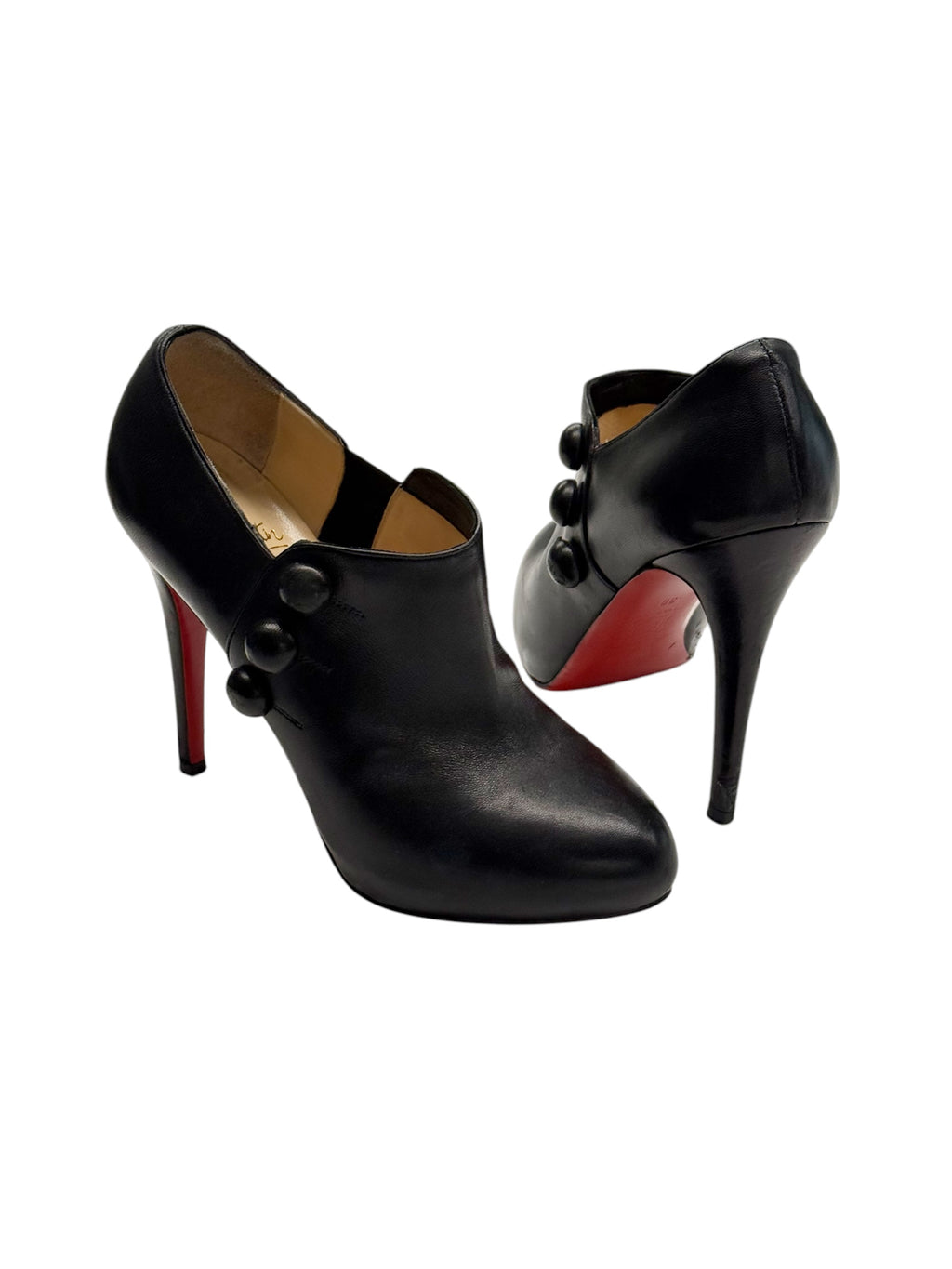 CHRISTIAN LOUBOUTIN Buttoned Leather - SIZE 38