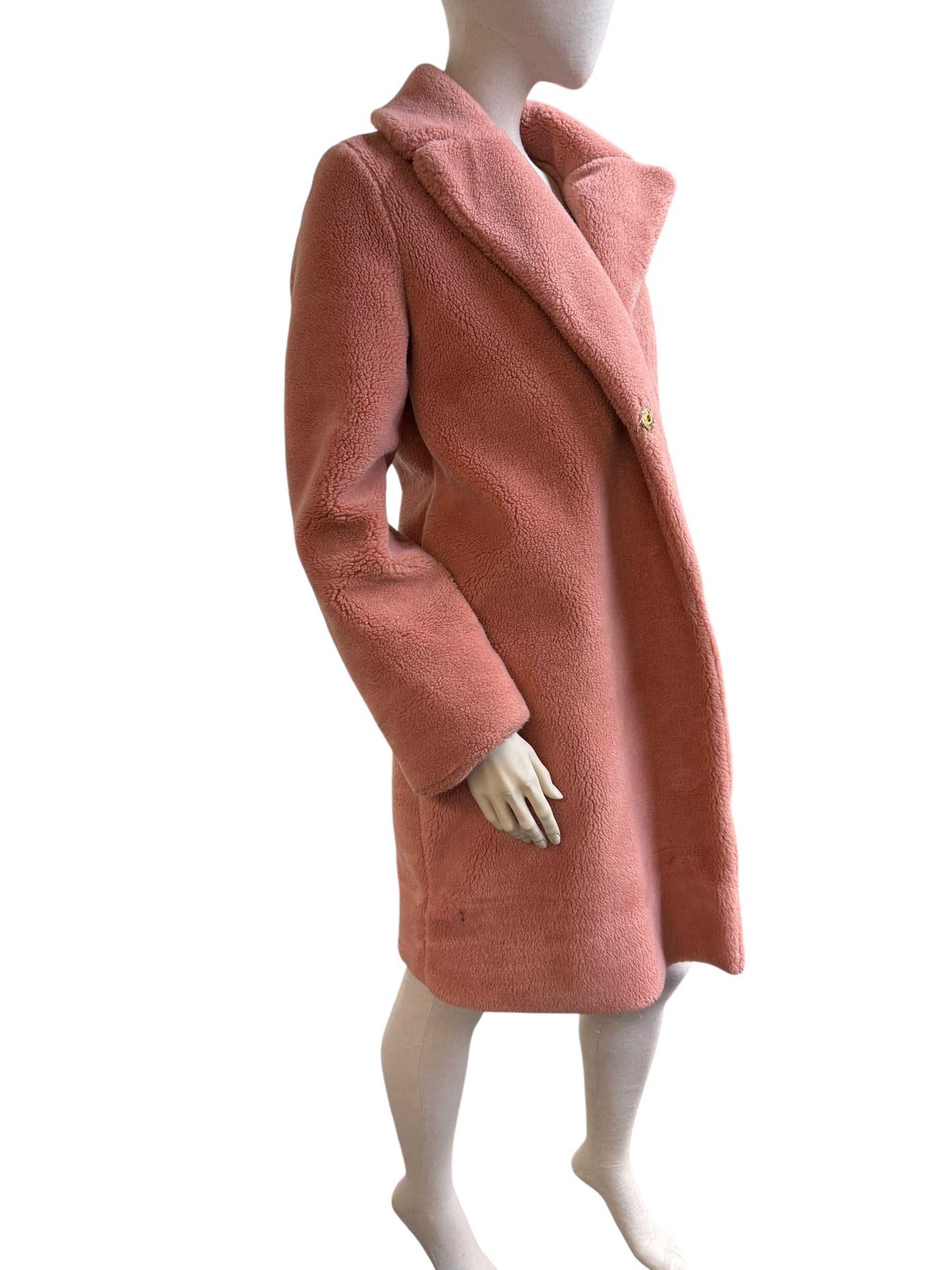 Stine Goya Pink Faux Shearling Coat