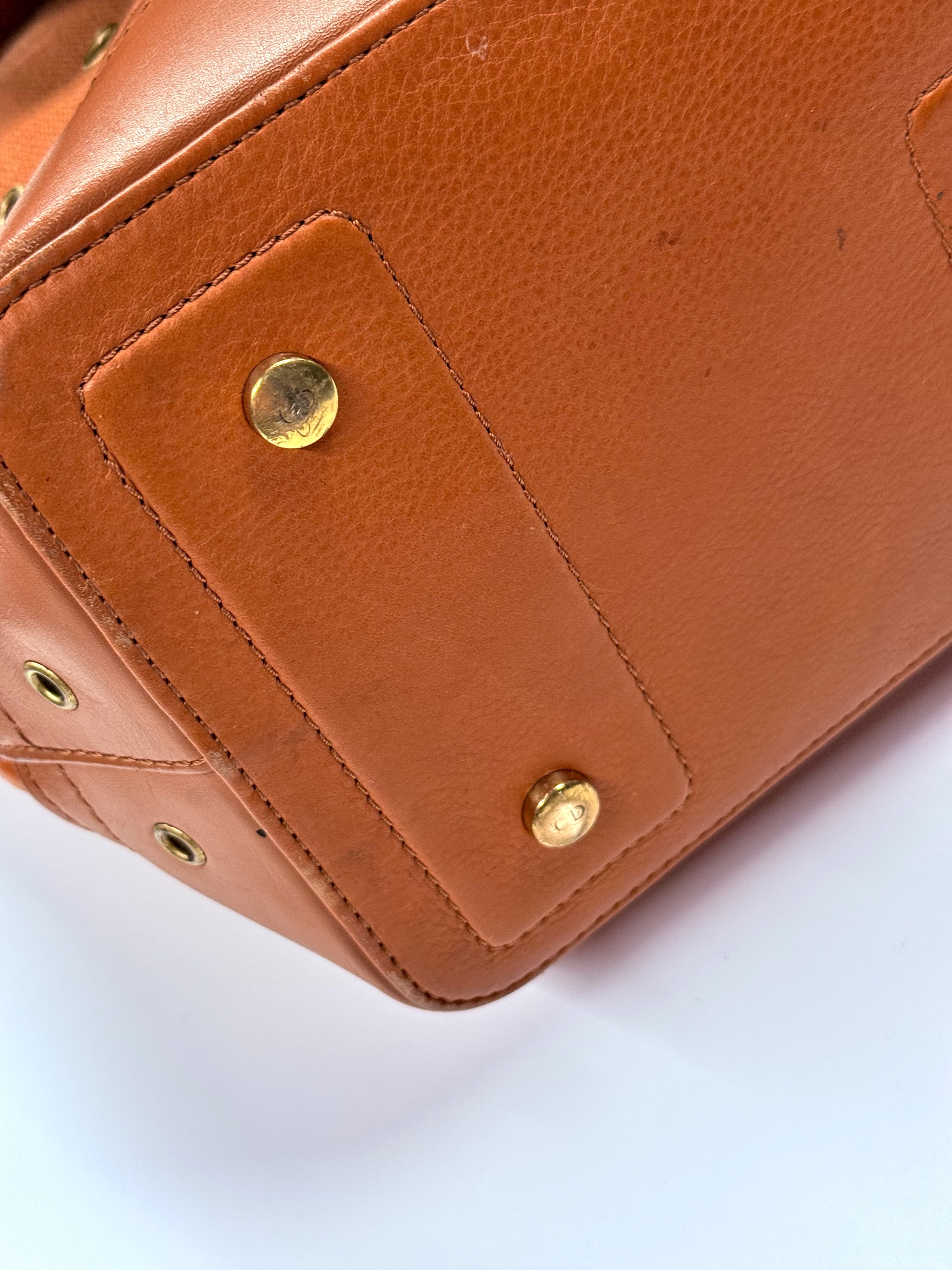 Christian Dior Brown Leather Tote Bag – Vintage Luxury Shoulder Handbag