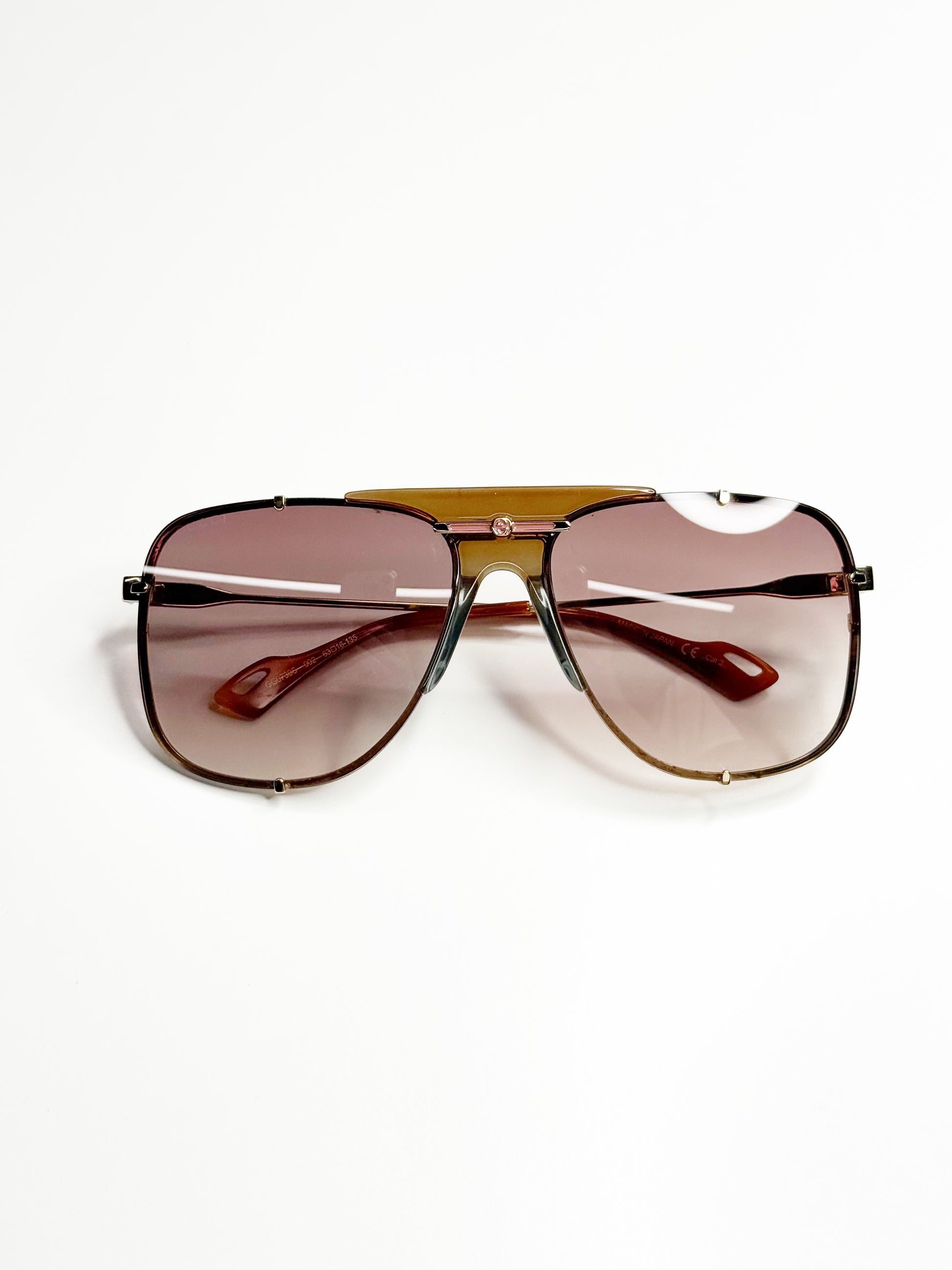 Gucci GG0798S Oversized Aviator Sunglasses
