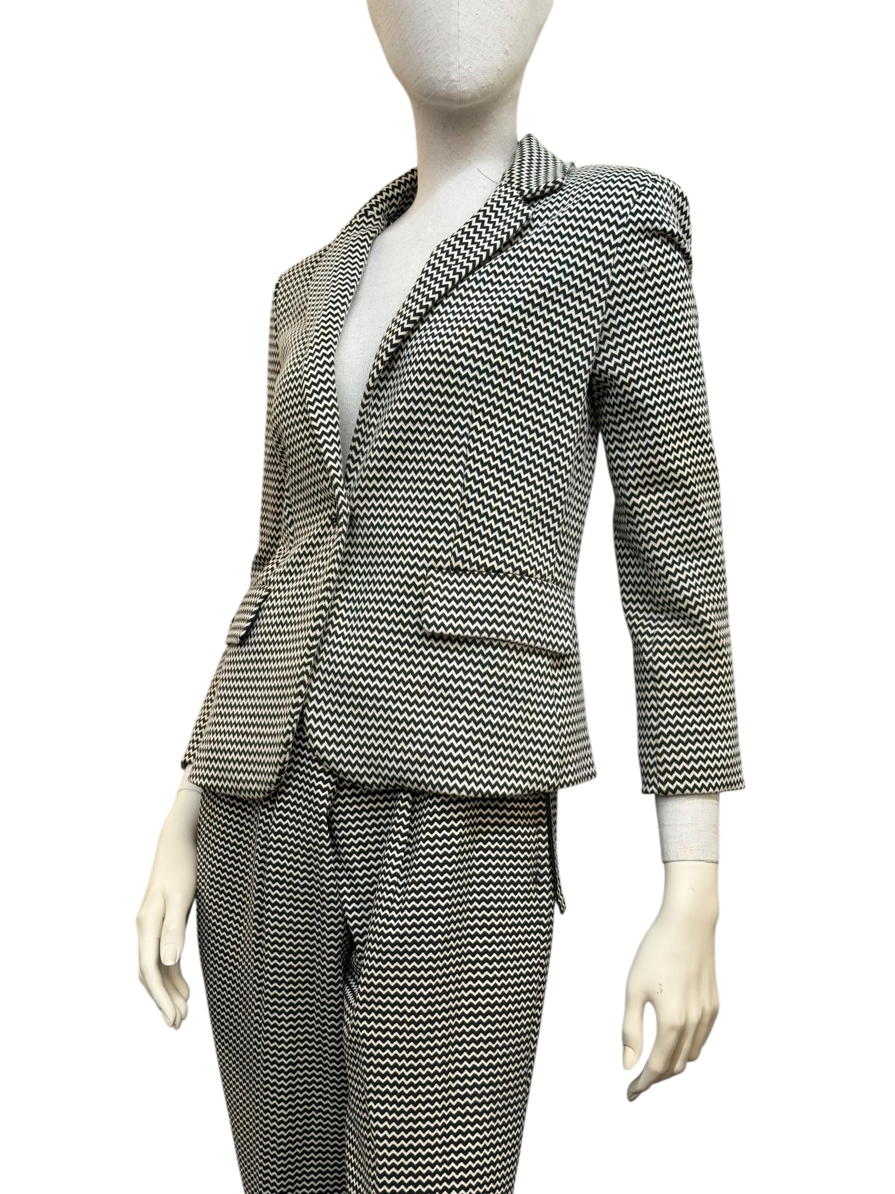 Max Mara Weekend Graphic Patterned Suit with Belt - EU 40