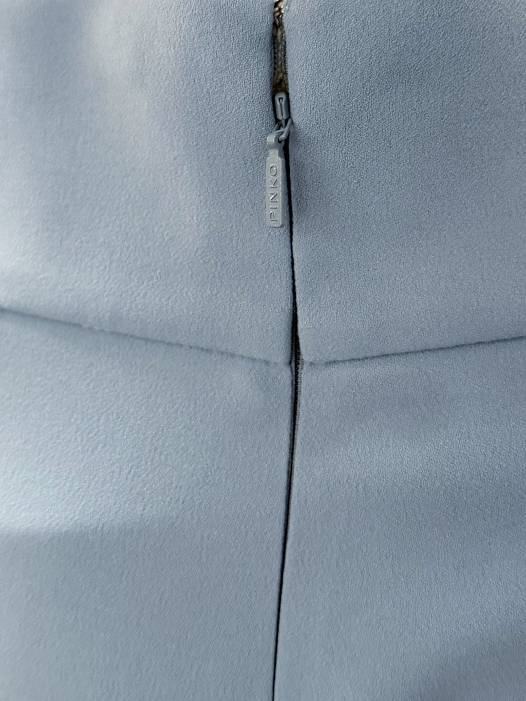 Pinko Light Blue Crepe Suit – Double-Breasted Blazer & High-Waisted Pants