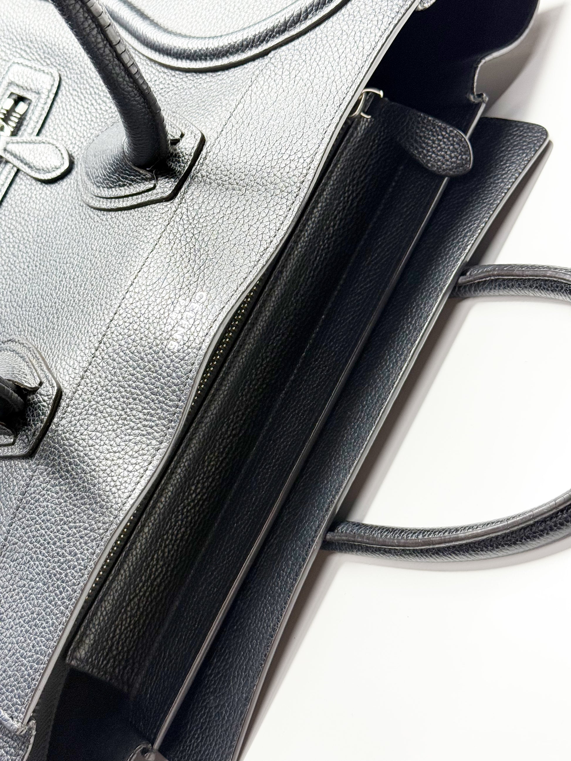 CÉLINE Mini Luggage Tote in Black Grained Calfskin (With Tags)