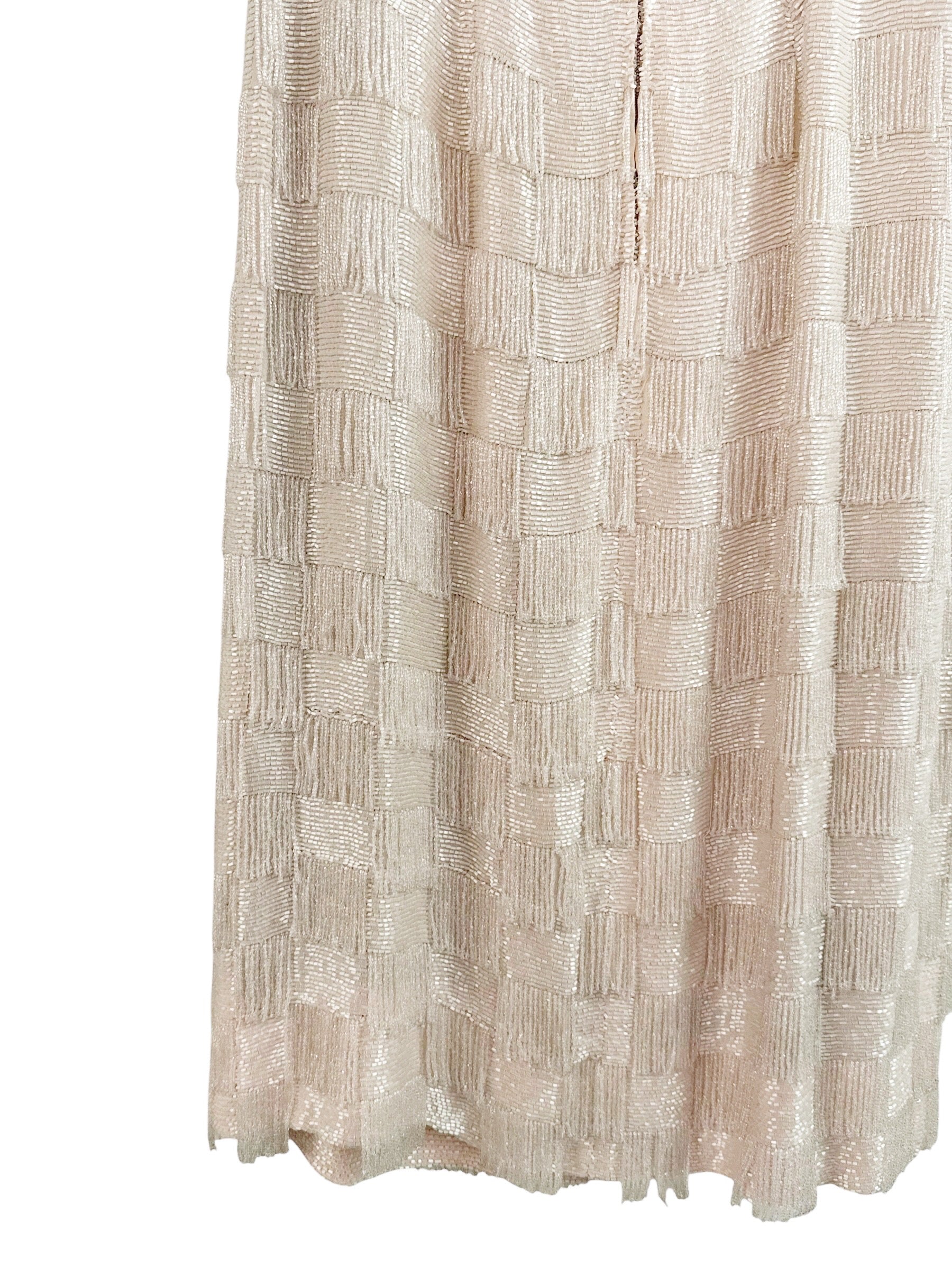 Vintage Pink Beaded Dress - EU 38