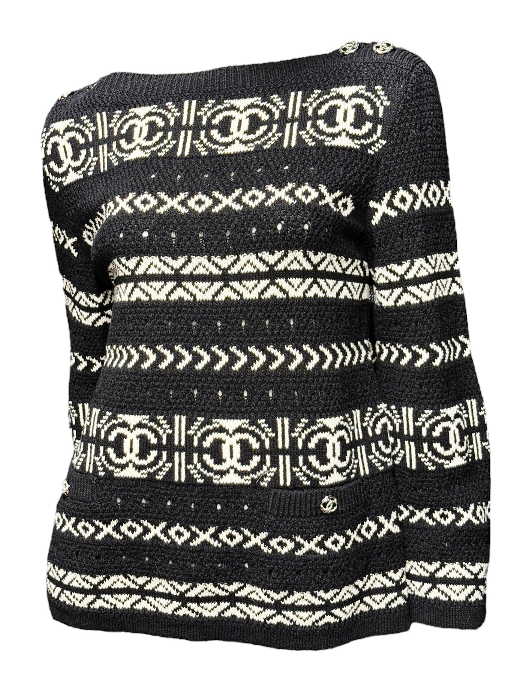 Chanel Logo Knit Sweater – Spring/Summer 2020 Collection