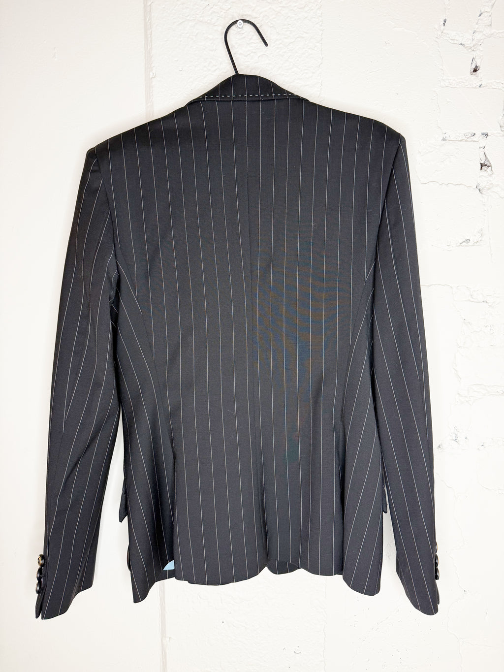 D&G Dolce & Gabbana Black Pinstripe Suit