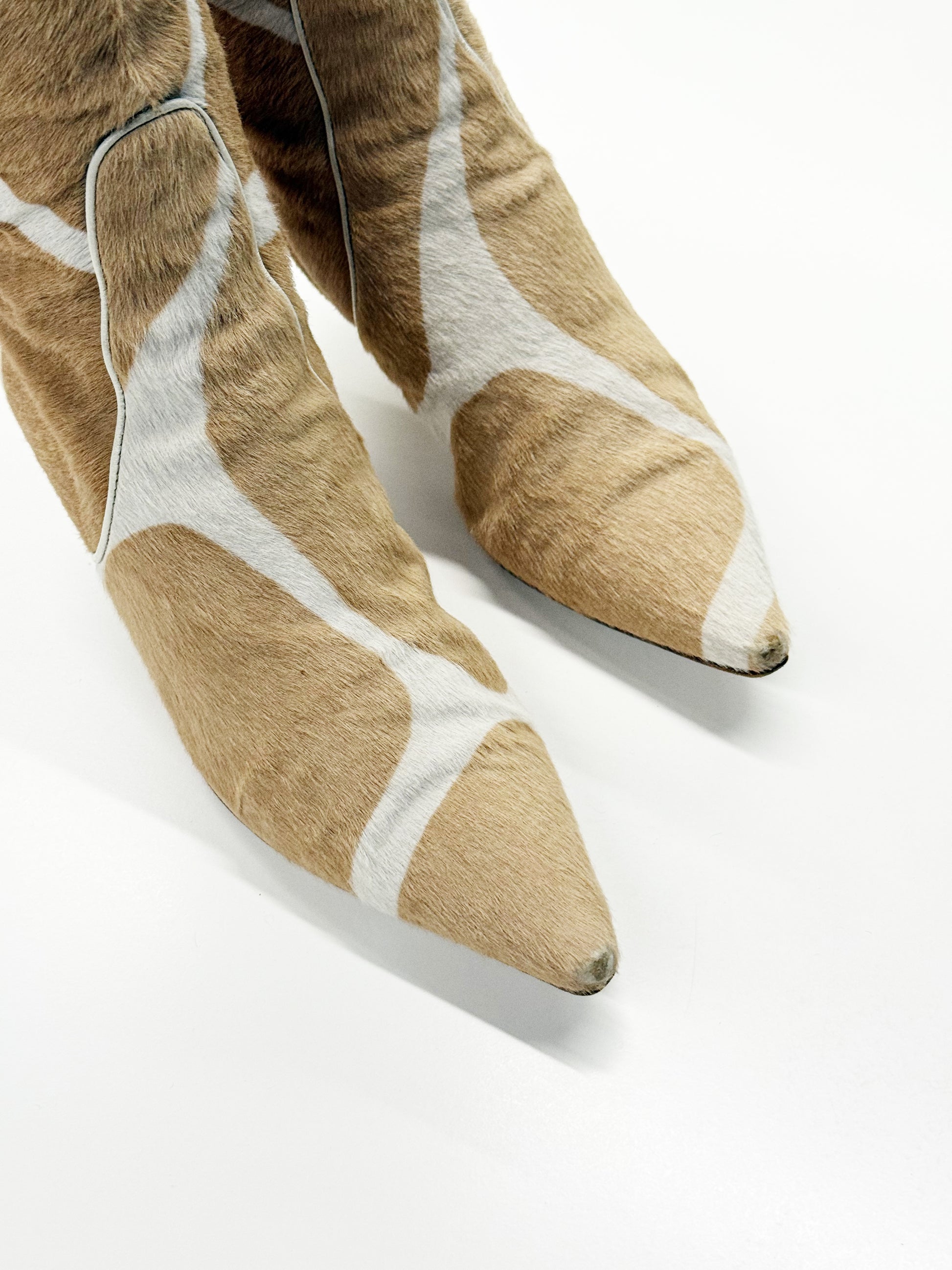 Valentino Calf Hair Knee-High Boots