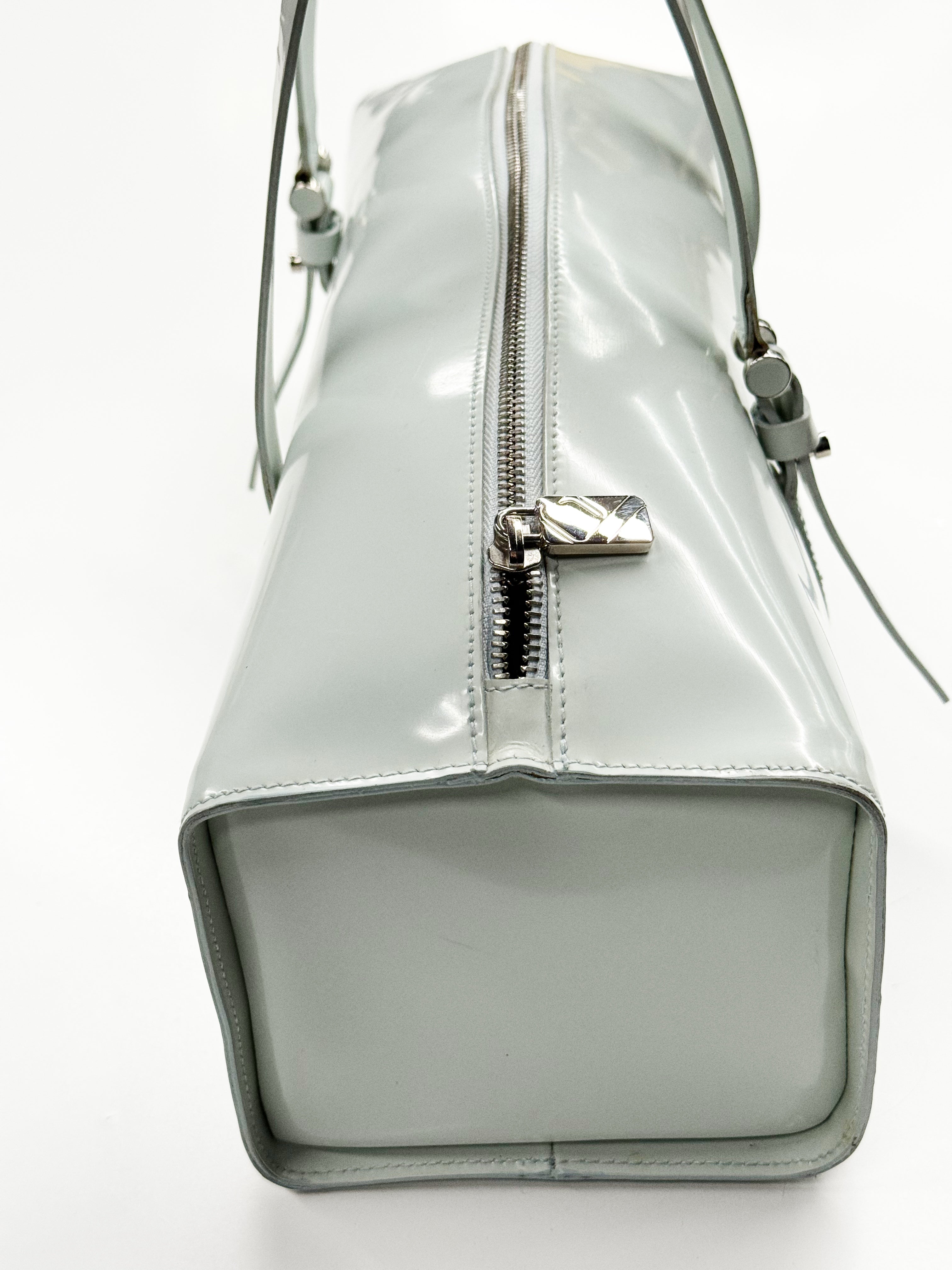 Furla Patent Leather Barrel Bag