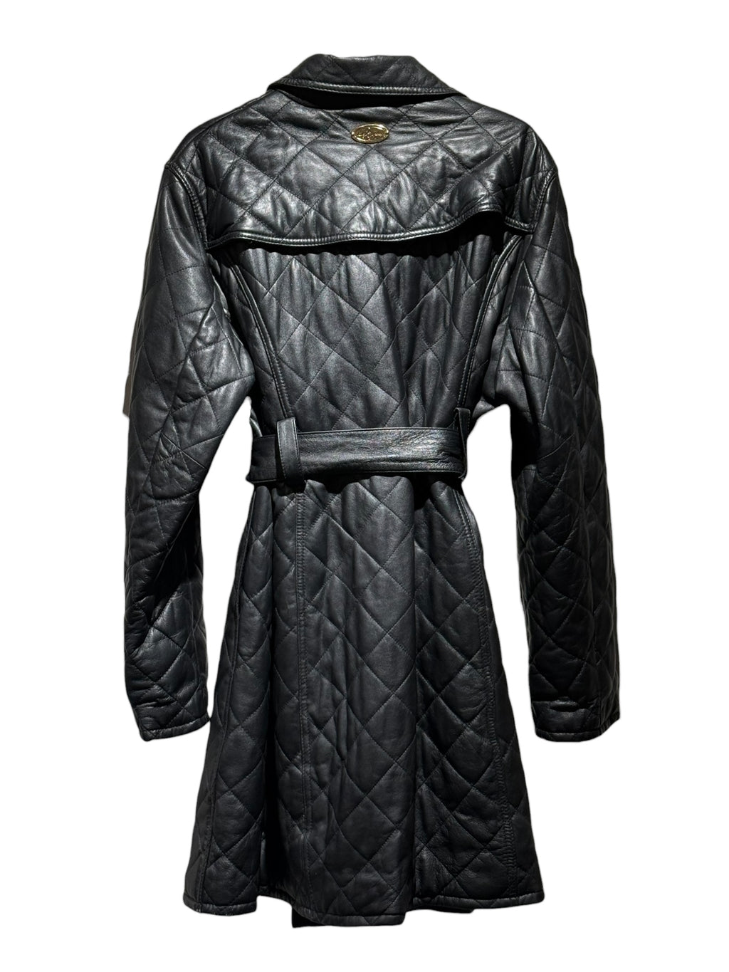 Baby Phat Vintage Quilted Leather Trench Coat