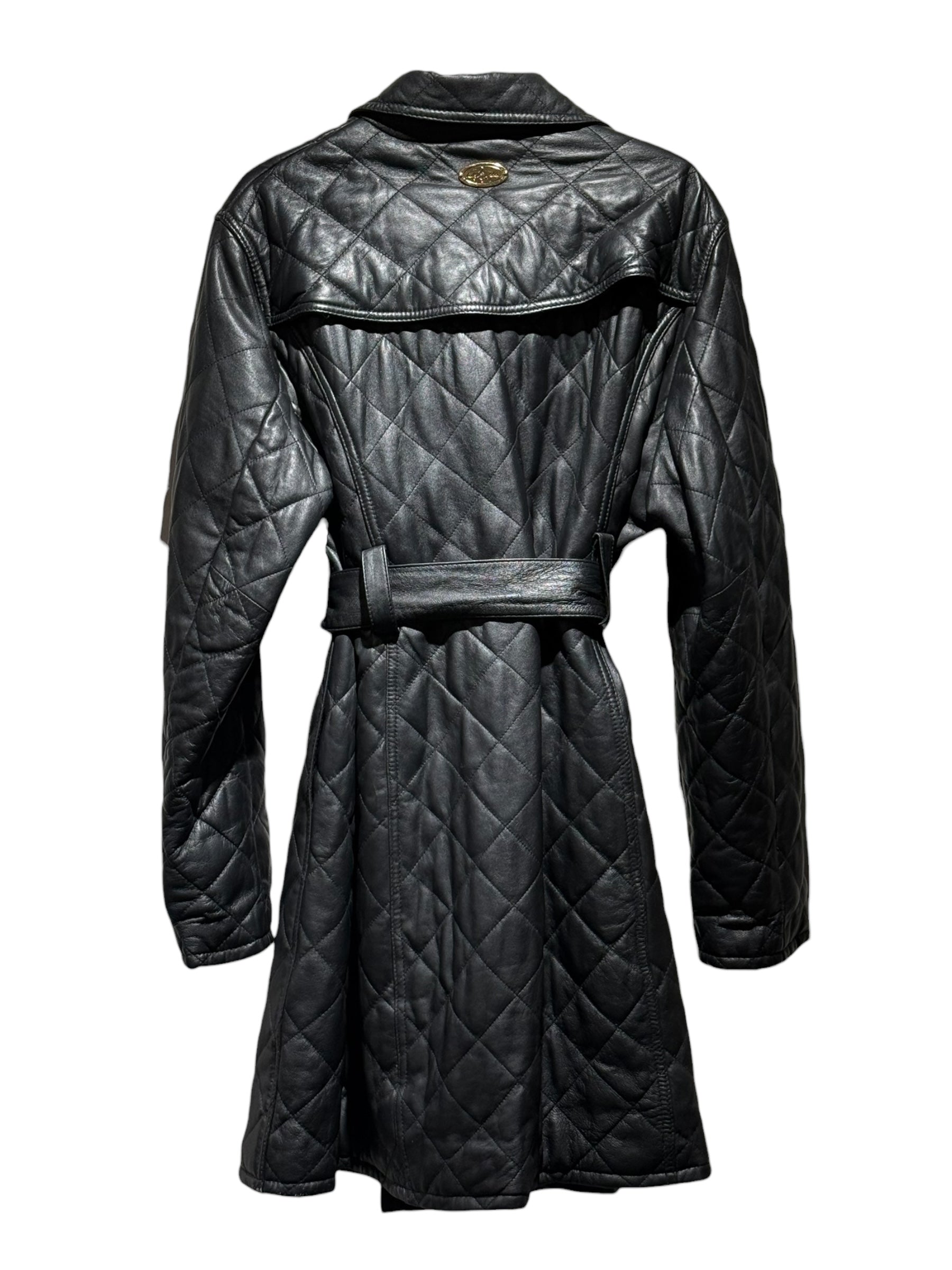Baby Phat Vintage Quilted Leather Trench Coat