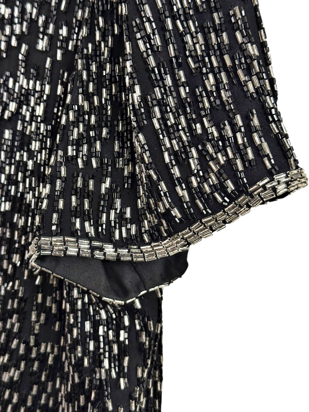 Eva Lie Beaded Silk Top - M