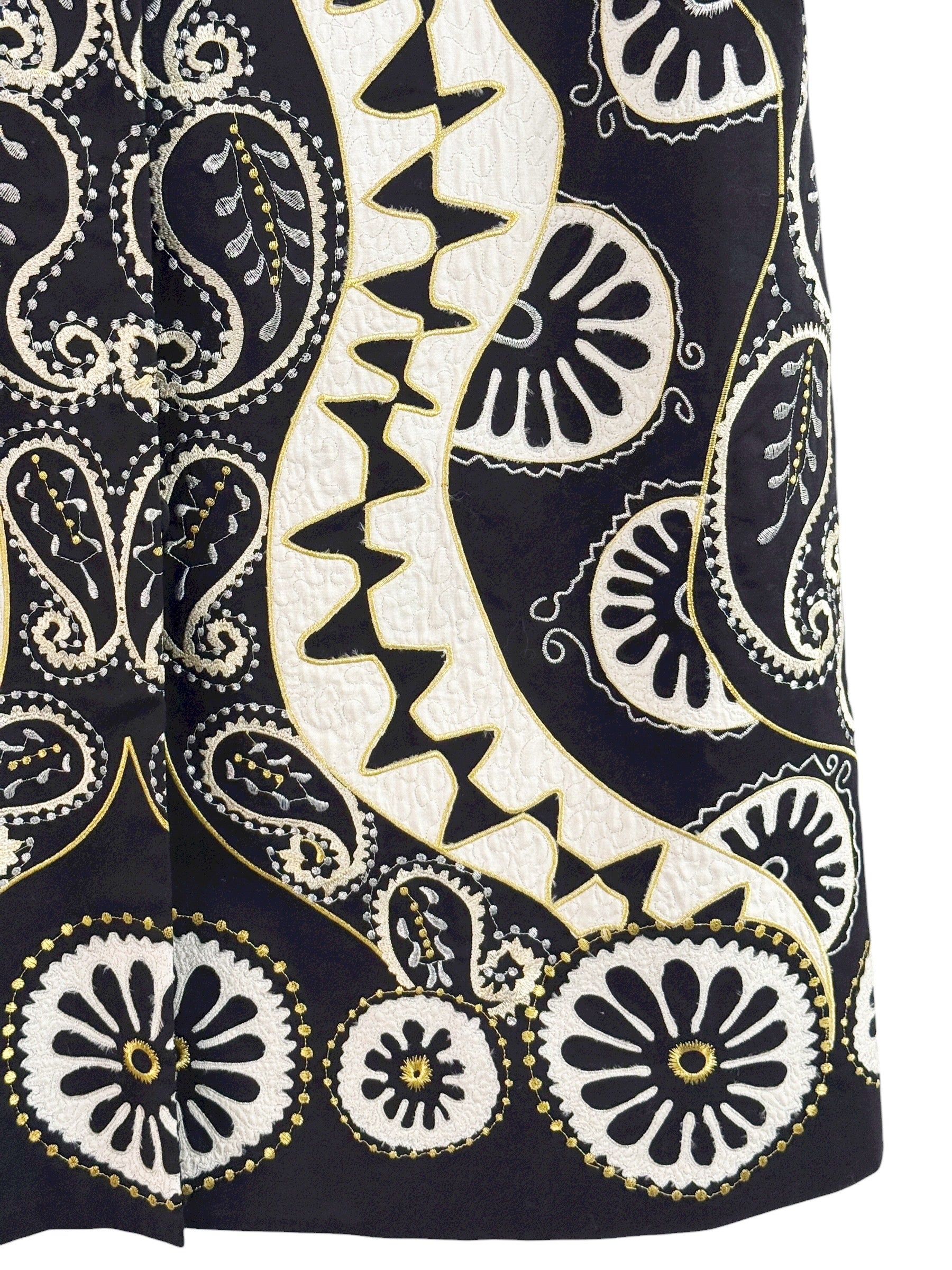 DKNY Embroidered Silk-Appliqué Dress EU 38-40