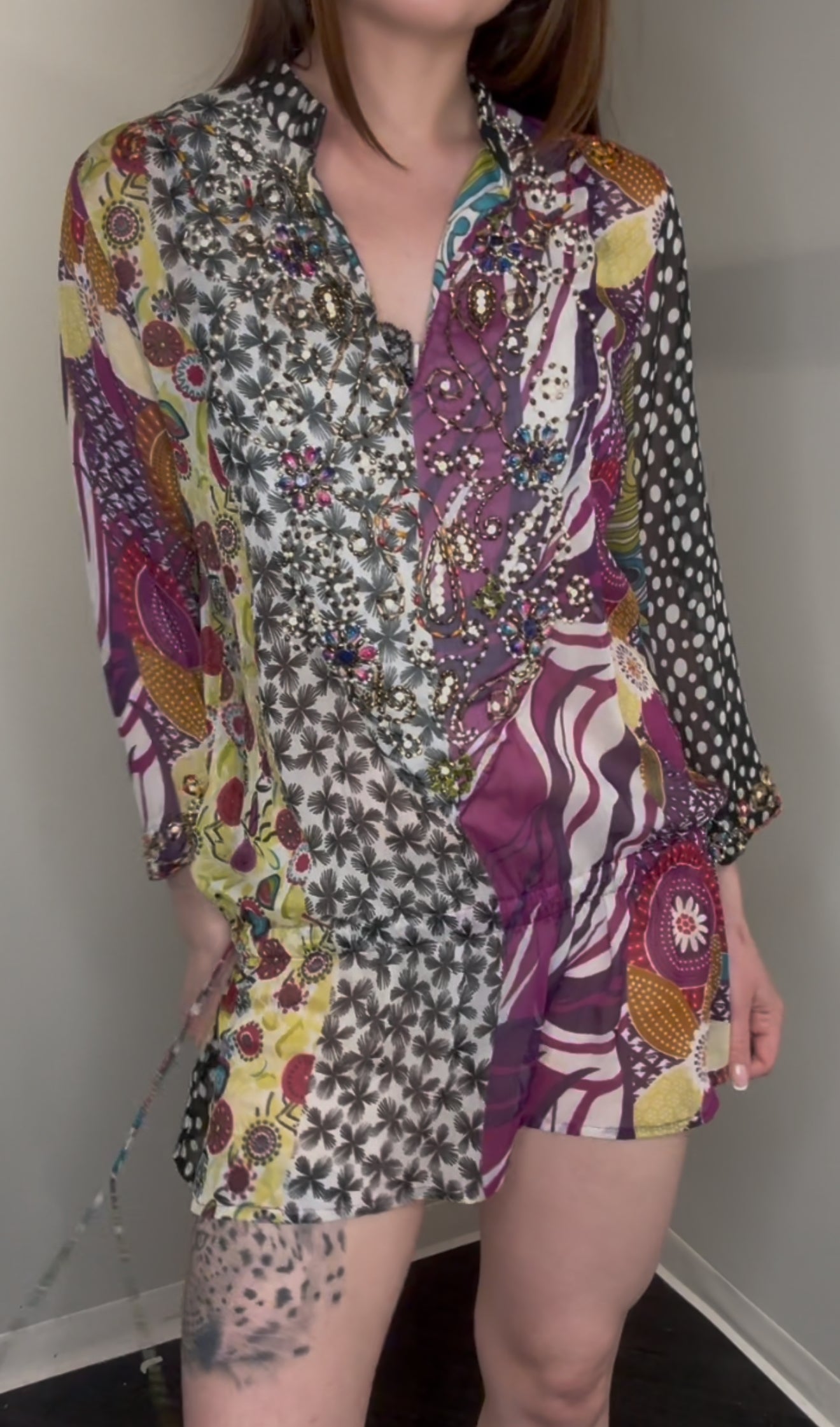 Vivikes Luxe Edition Multicolored Tunic Dress