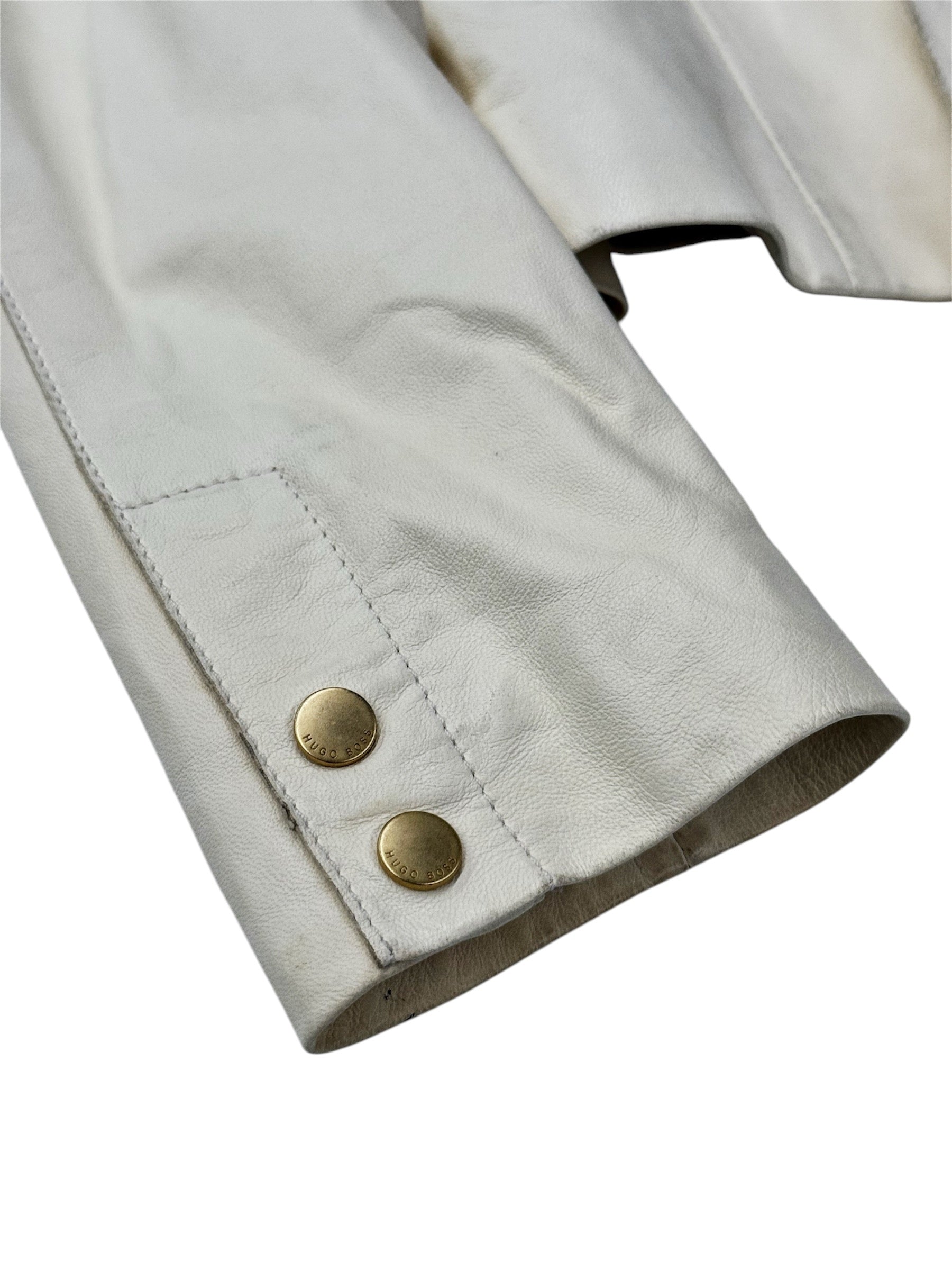 HUGO BOSS Lamb Leather Belted Jacket