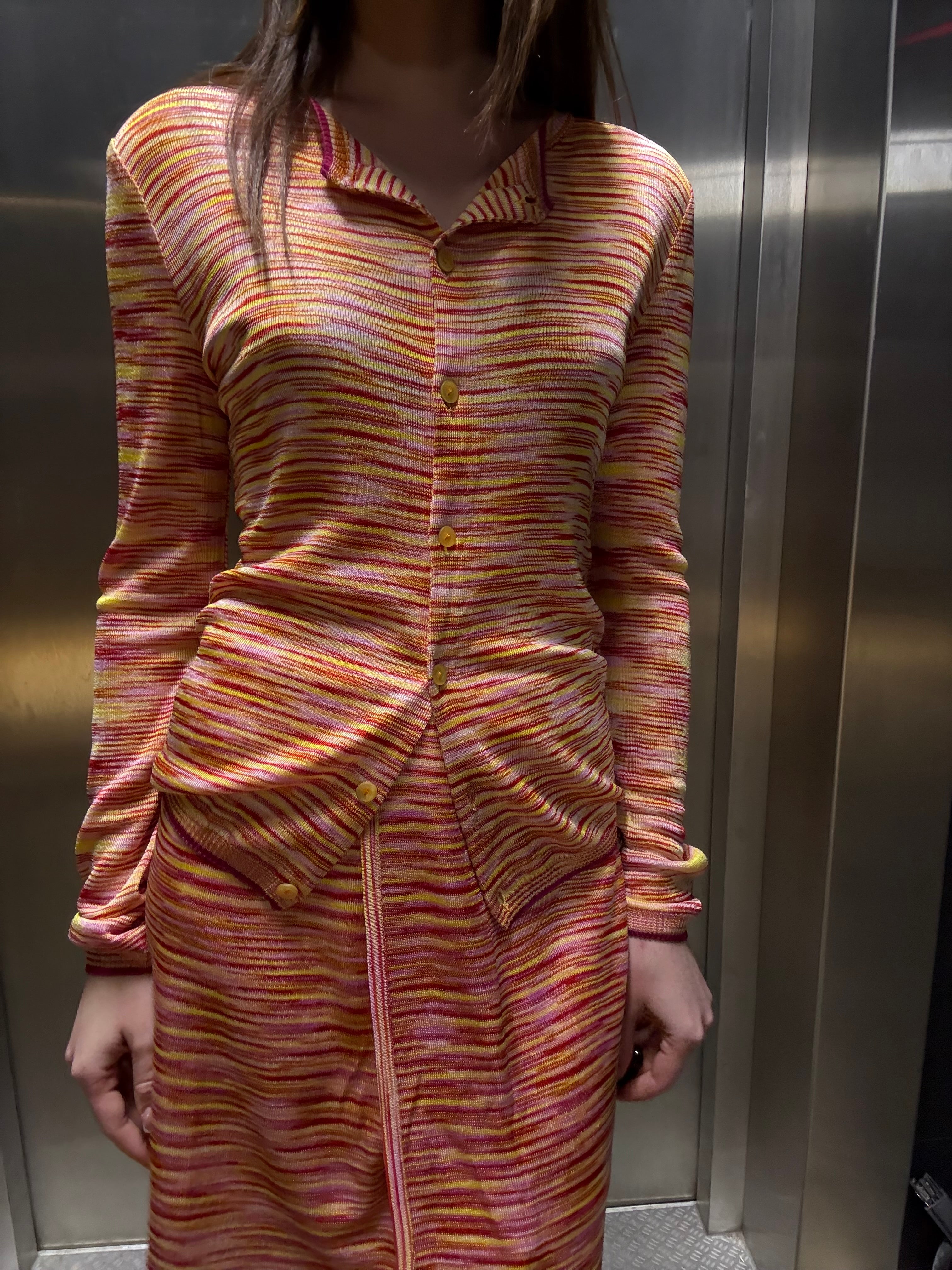 Missoni Striped Knit Cardigan & Skirt Set