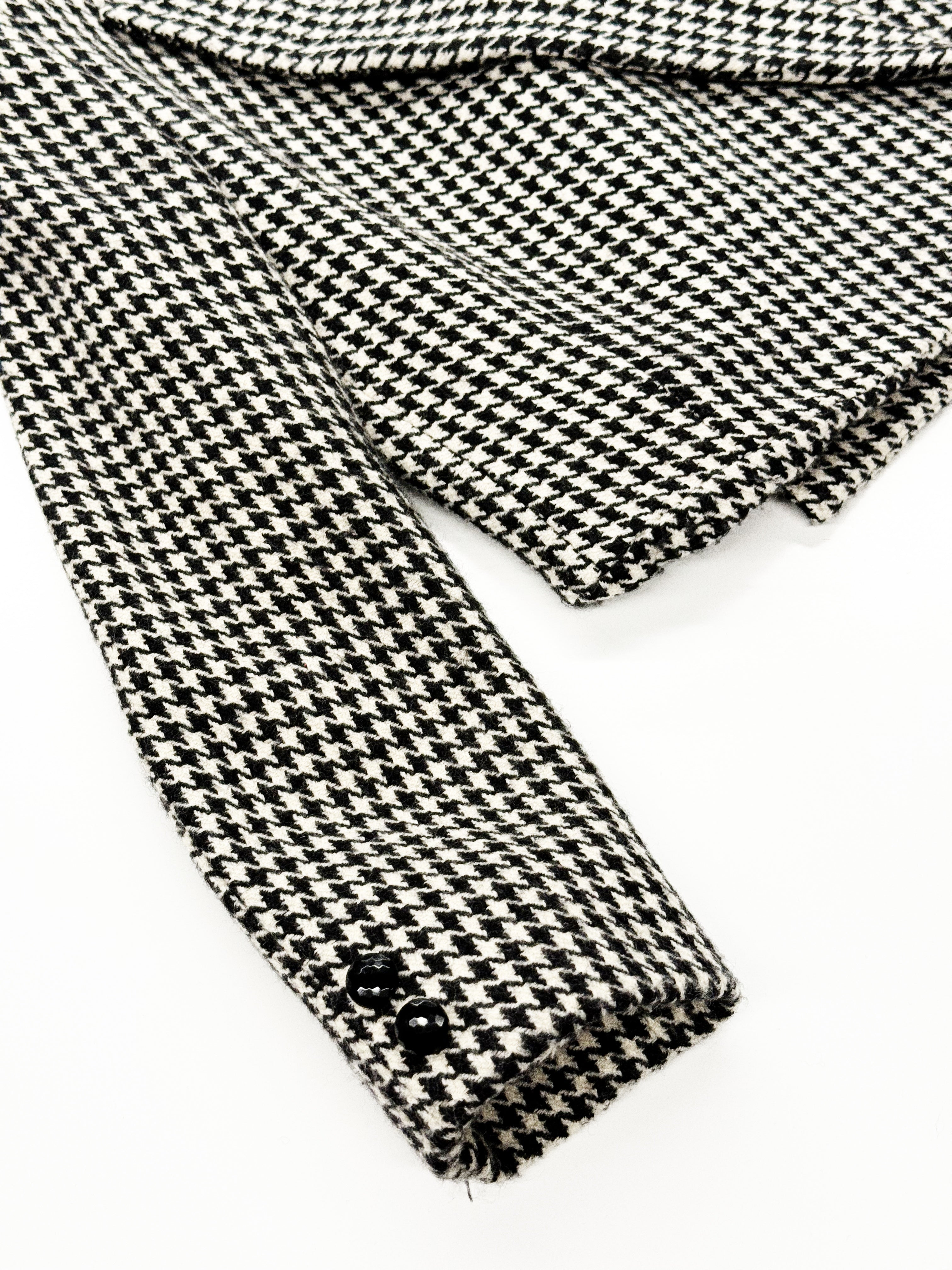 Gianni Versace Houndstooth Wool Blazer