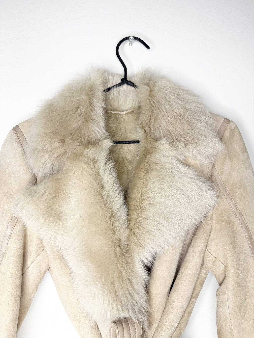 2NDDAY Shearling Coat with Natural Fur Trim