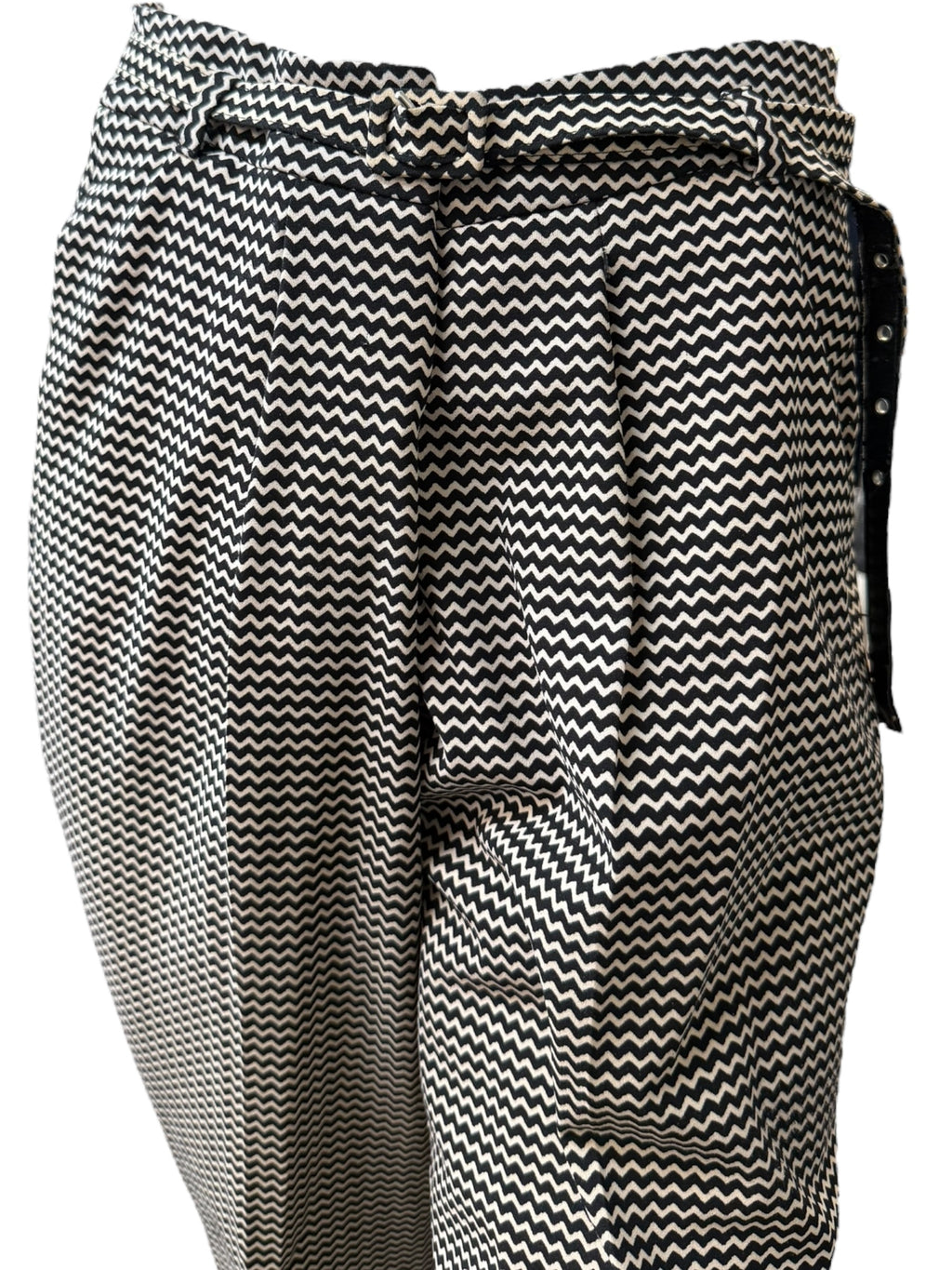 Max Mara Weekend Graphic Patterned Suit with Belt - EU 40