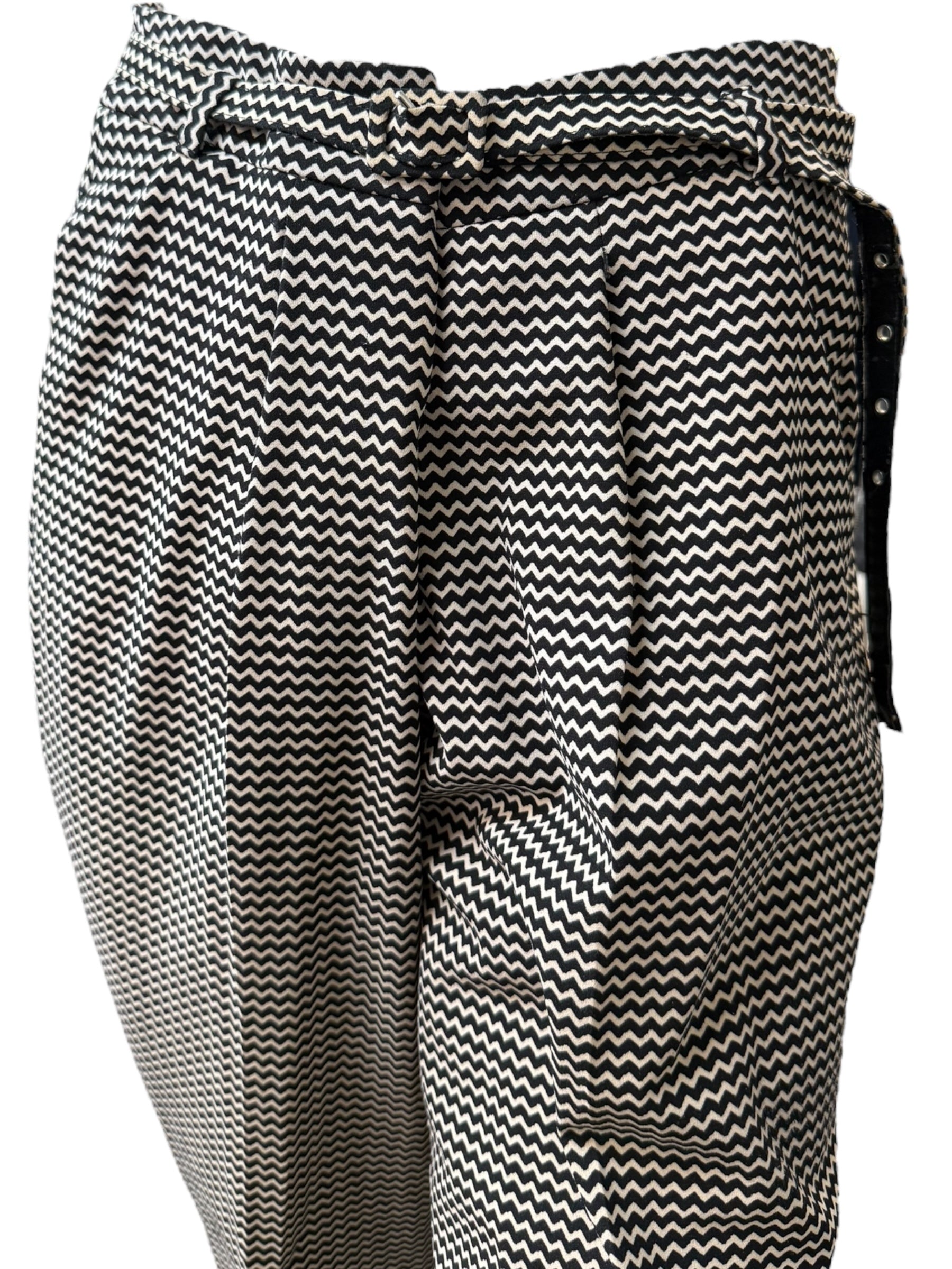 Max Mara Weekend Graphic Patterned Suit with Belt - EU 40