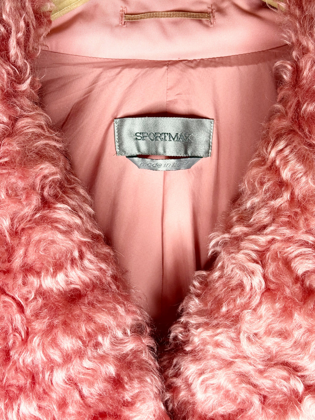 Sportmax Pink Mohair-Blend Coat - M