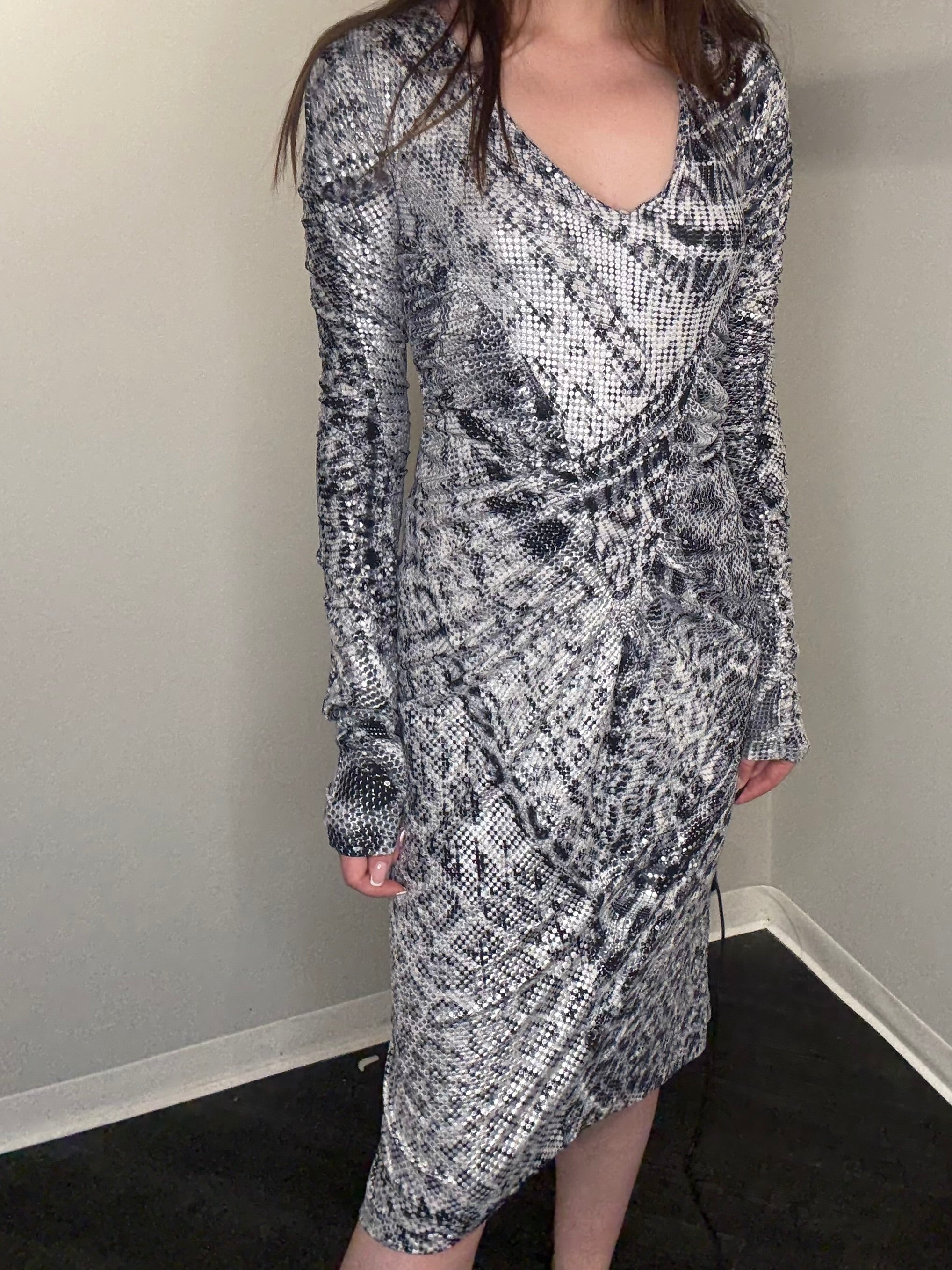 Roberto Cavalli Snake-Print Stretch Dress