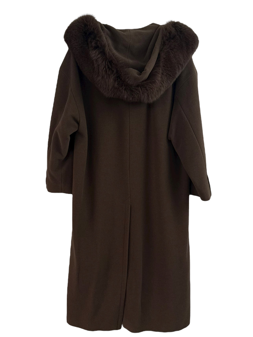 Antonette Wool-Angora Coat with Fur Collar - EU 40