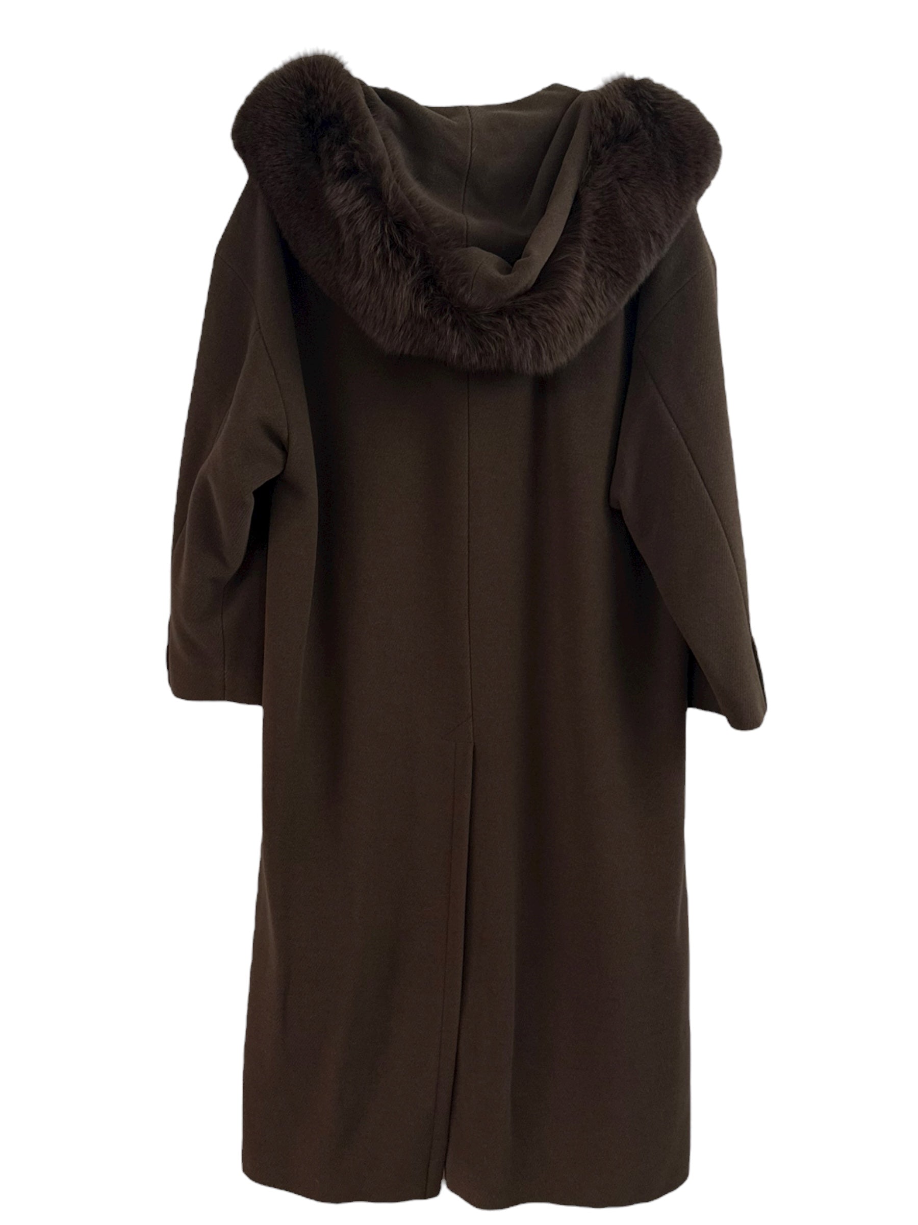 Antonette Wool-Angora Coat with Fur Collar - EU 40