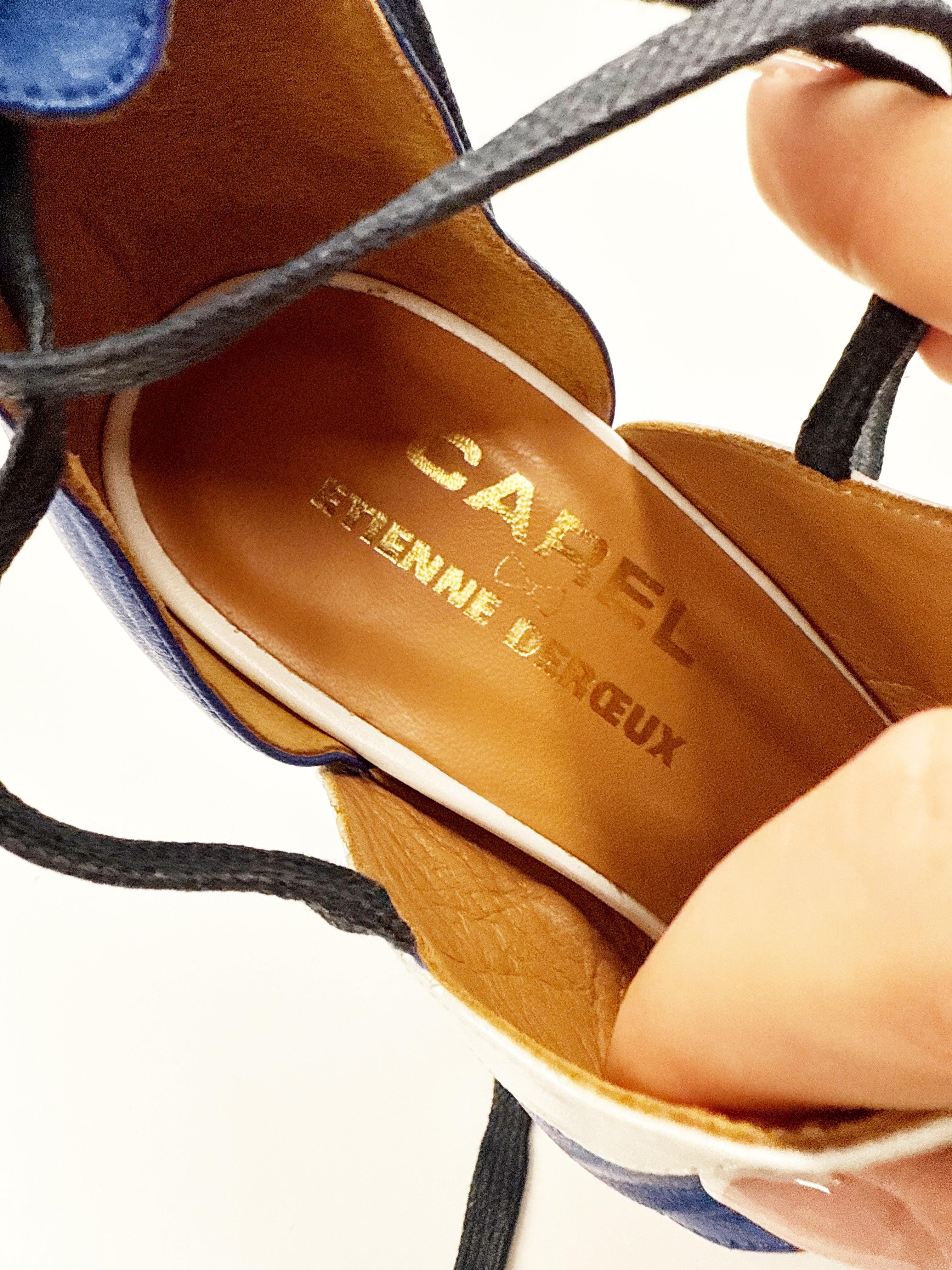 Carel Paris Color-Block Leather Heels by Etienne Dereux