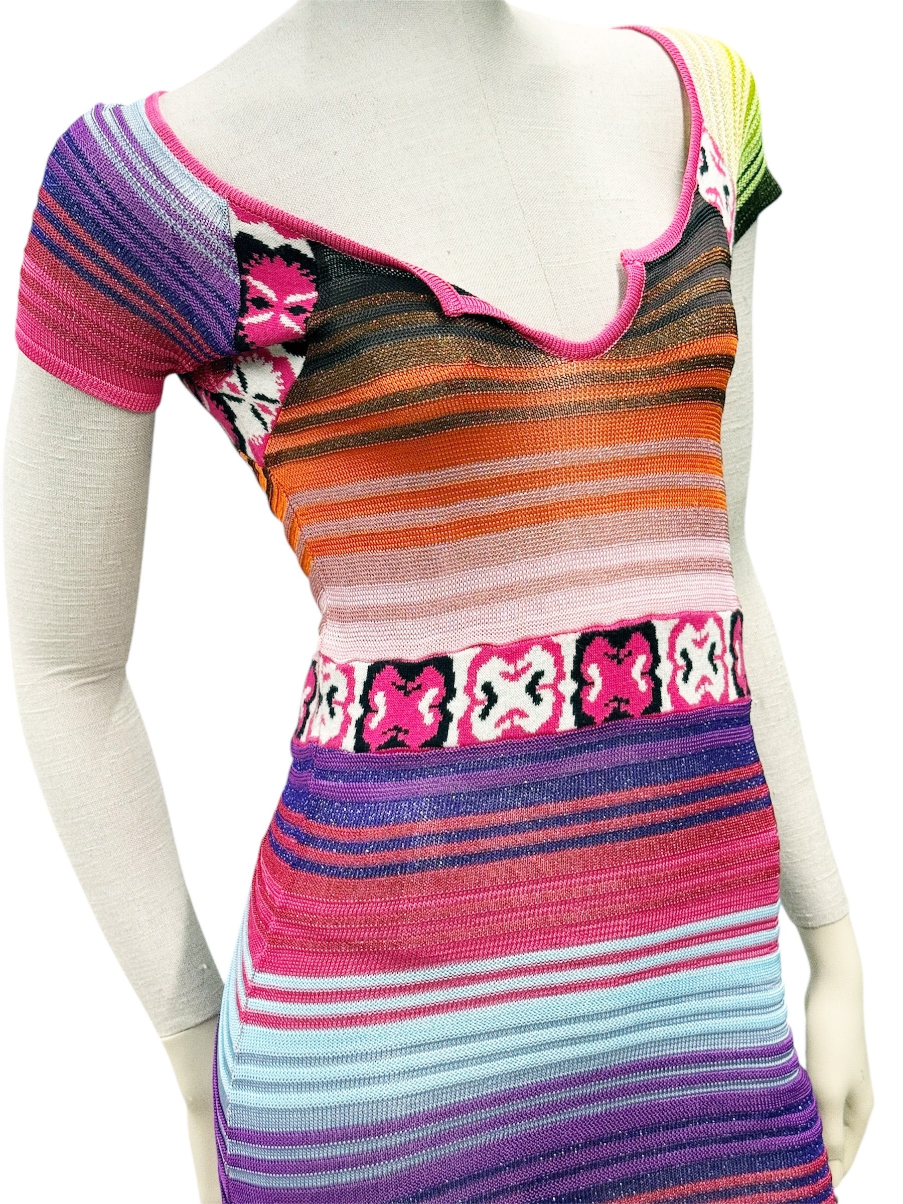 Christian Lacroix Bazar Multicolor Knit Dress