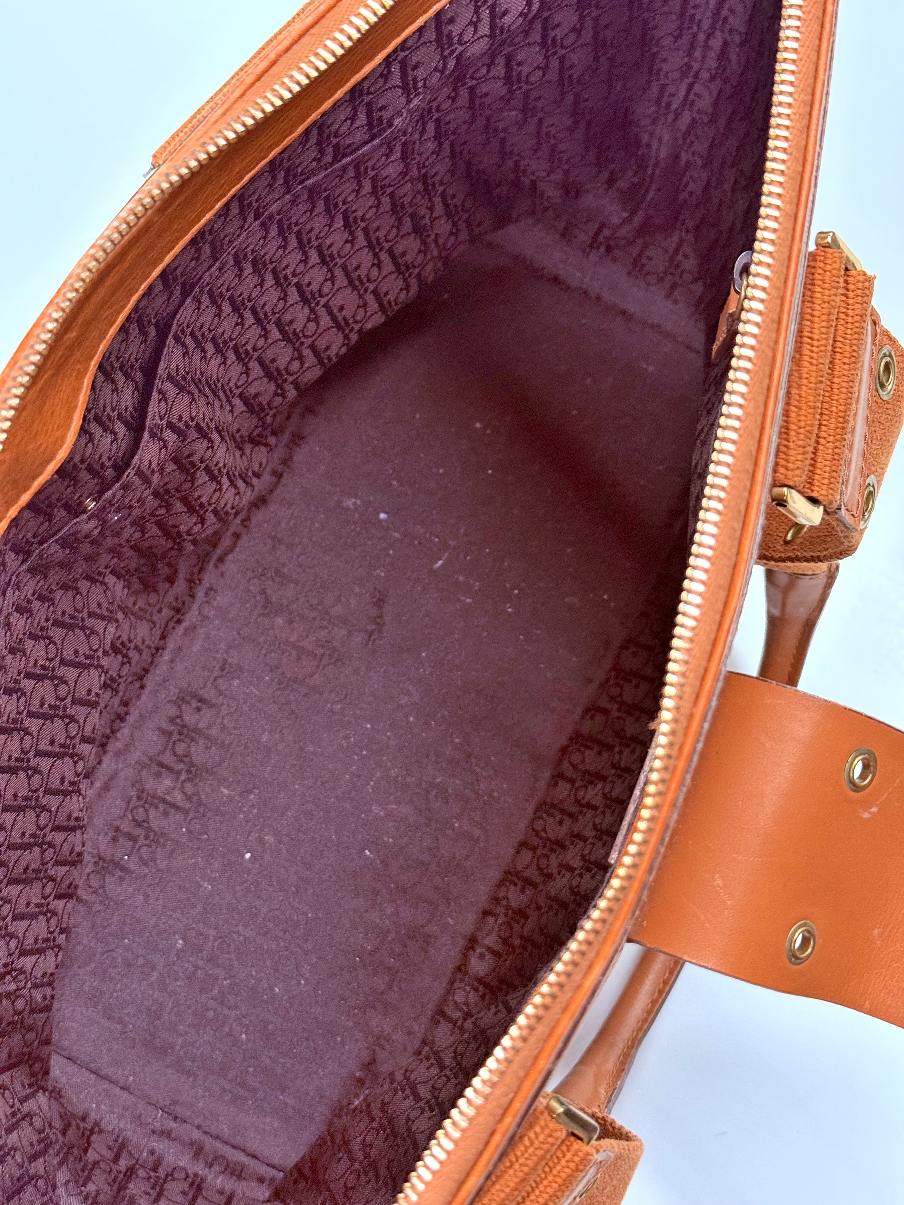 Christian Dior Brown Leather Tote Bag – Vintage Luxury Shoulder Handbag