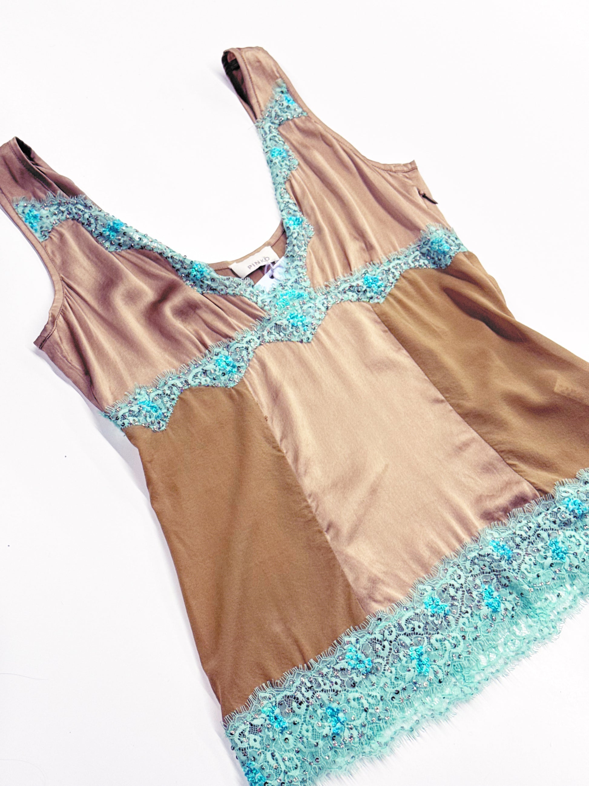 Pinko Silk Top with Lace