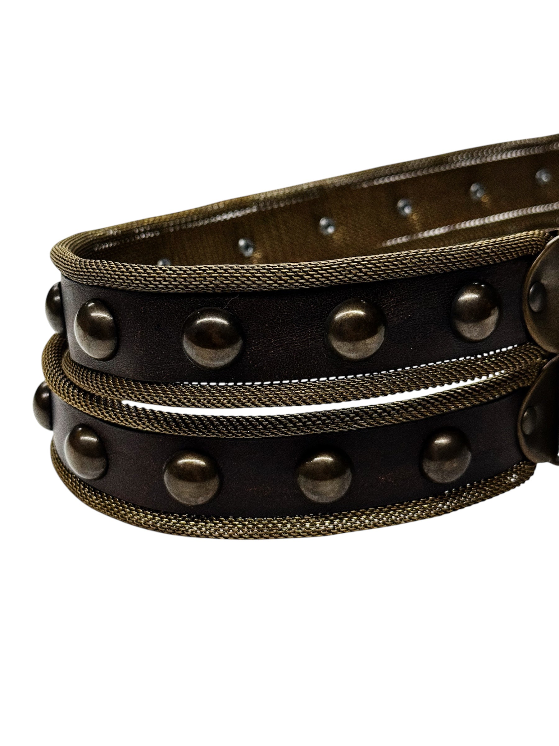 Nanni Wide Studded Leather Belt