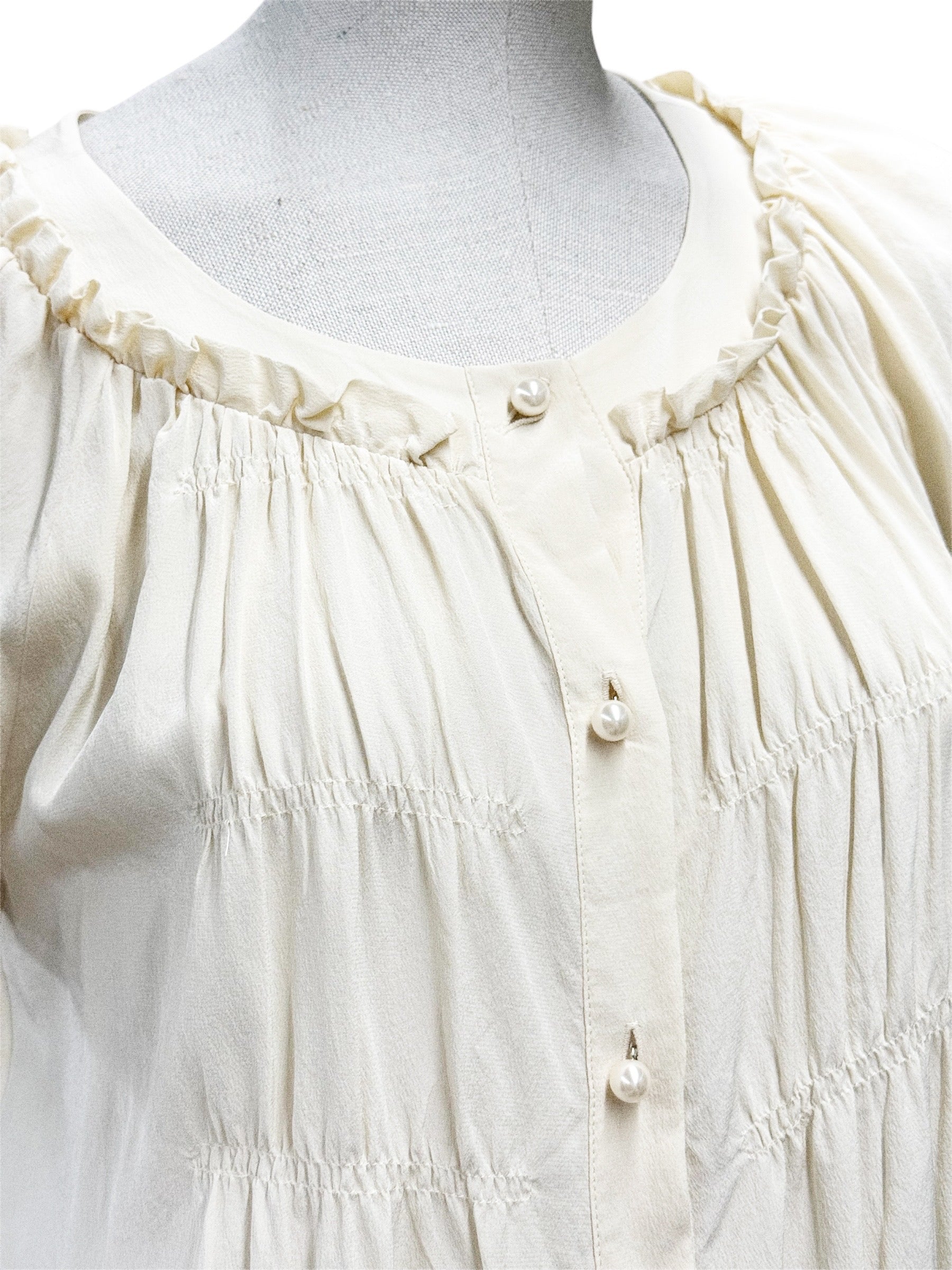 See by Chloé 100% Silk Button Blouse