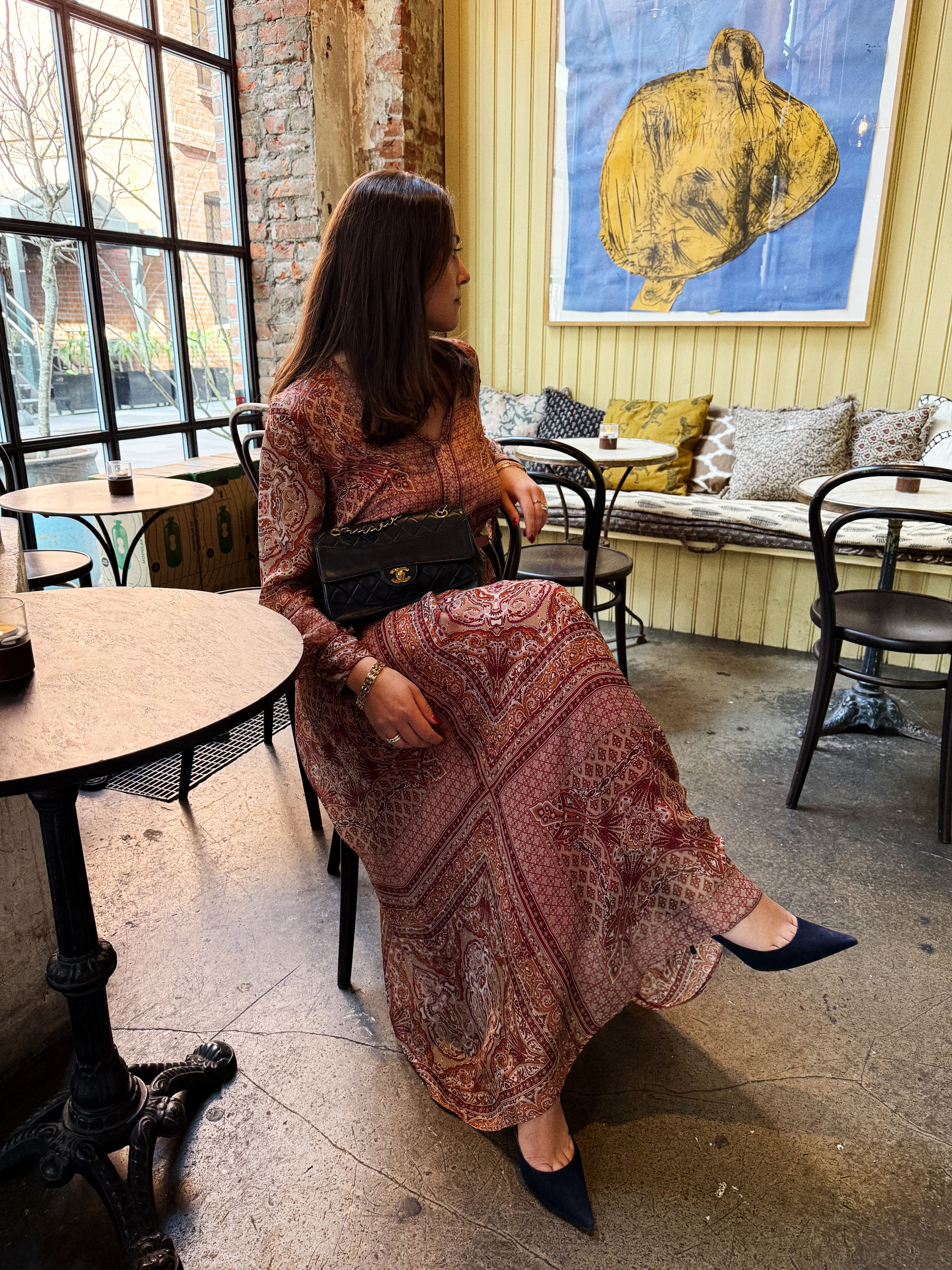 MAX MARA STUDIO Sheer Printed Maxi Dress