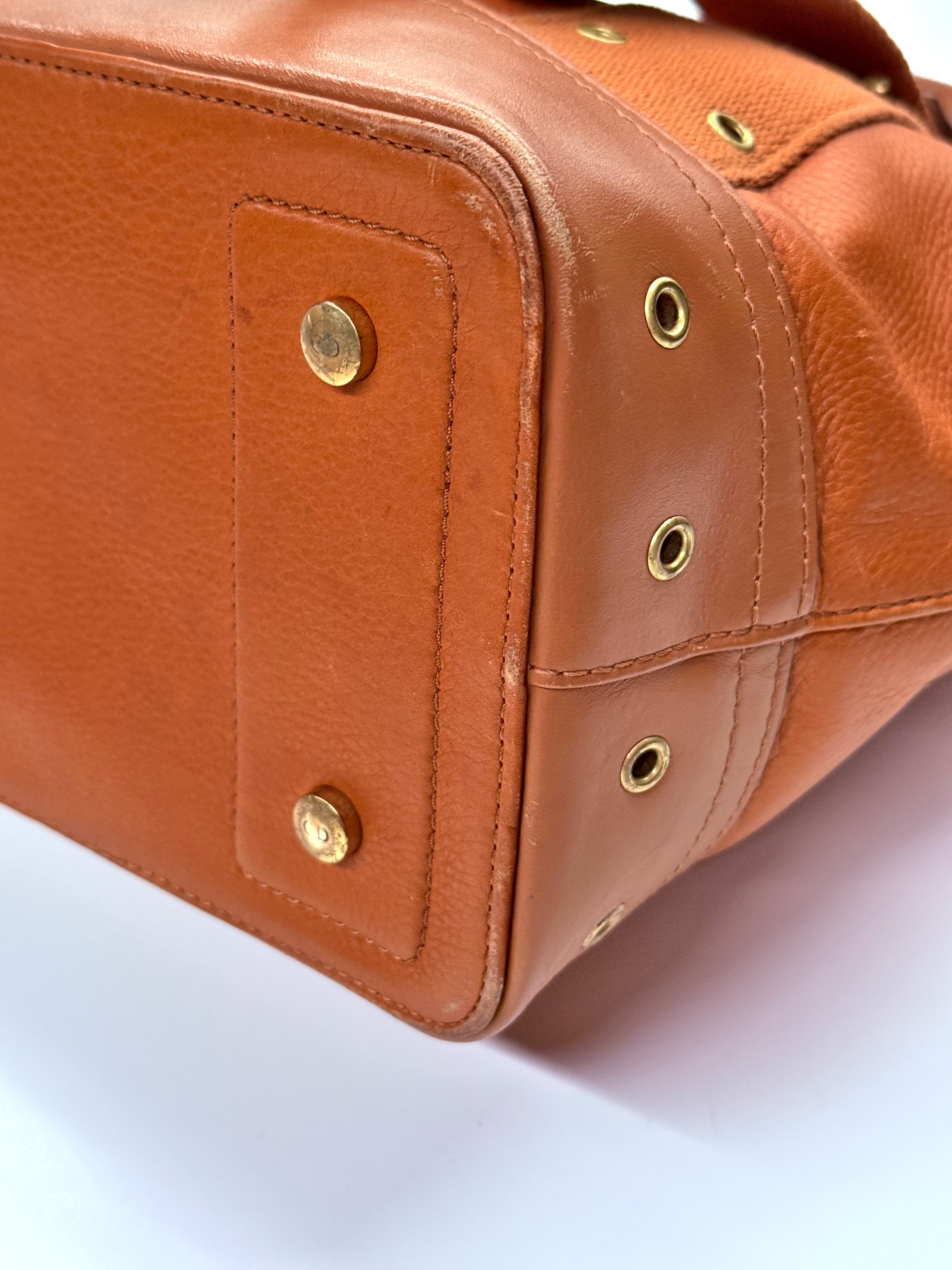 Christian Dior Brown Leather Tote Bag – Vintage Luxury Shoulder Handbag