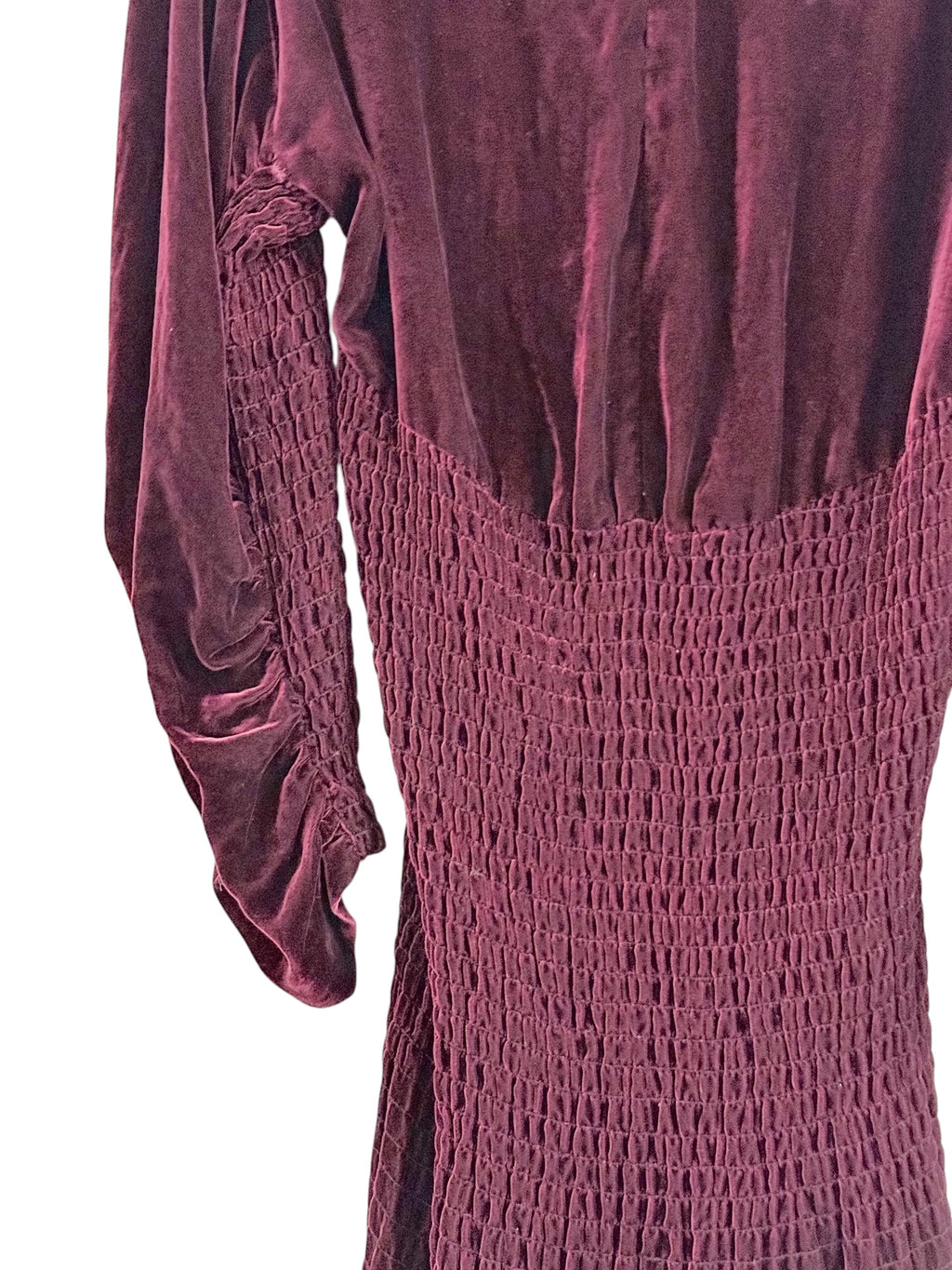 Stella McCartney Burgundy Velvet Draped Dress - EU 34