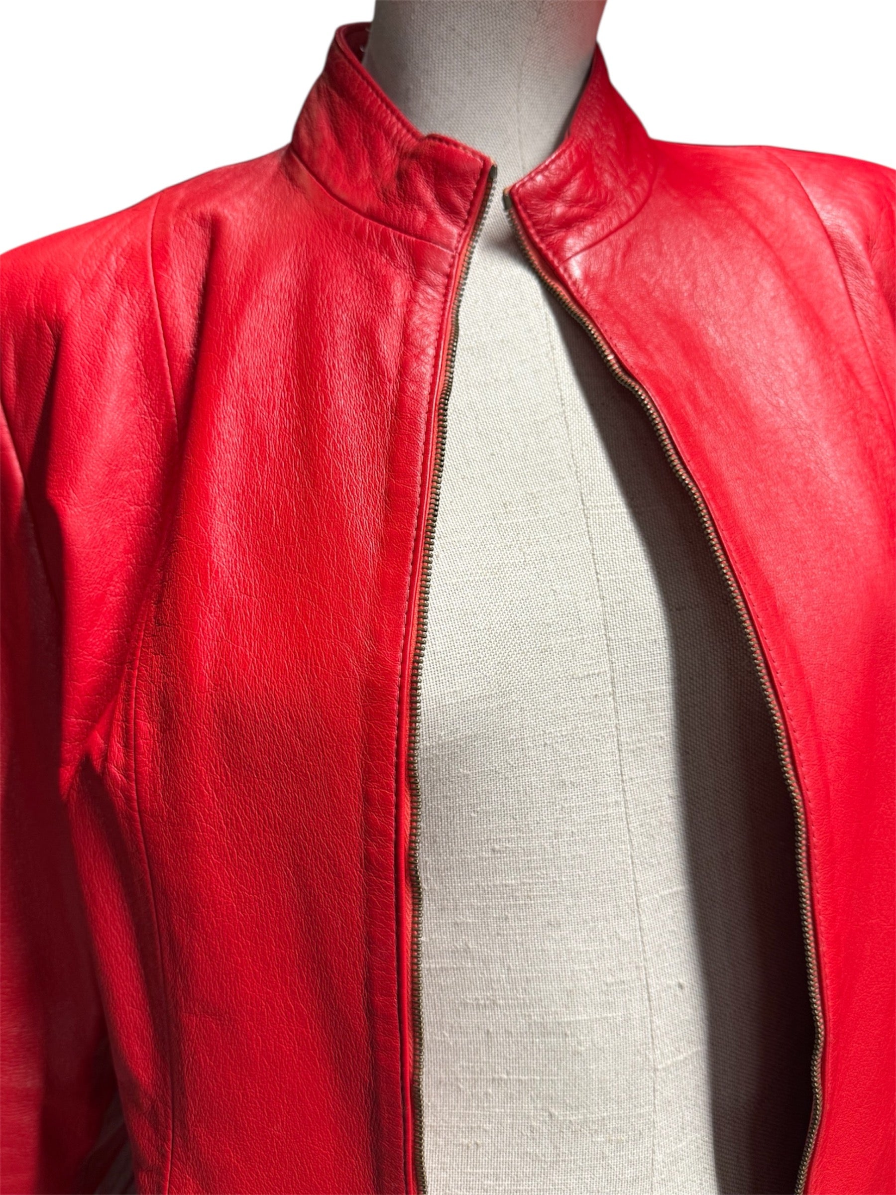 Ida Curcio Red Leather Jacket