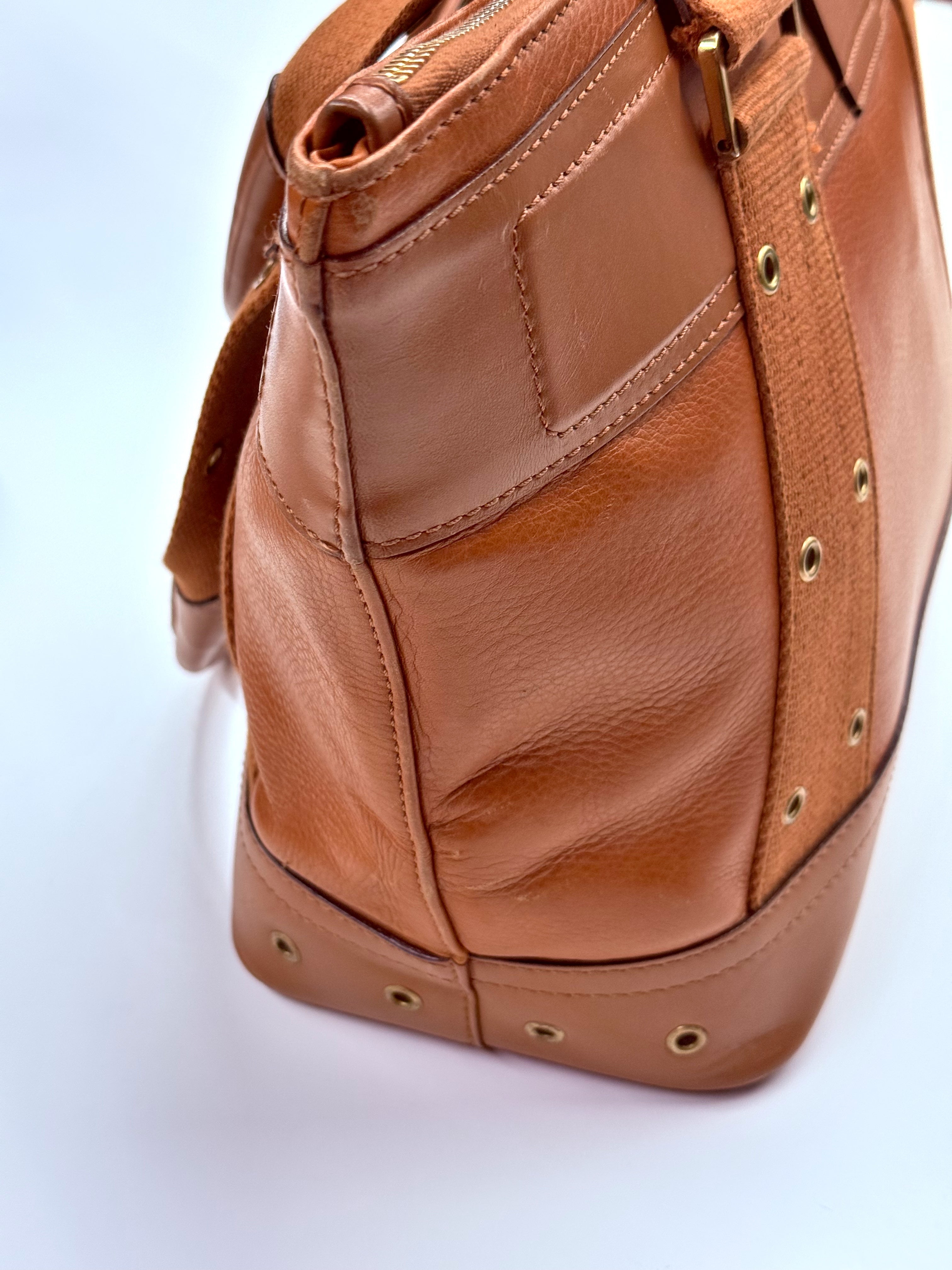 Christian Dior Brown Leather Tote Bag – Vintage Luxury Shoulder Handbag