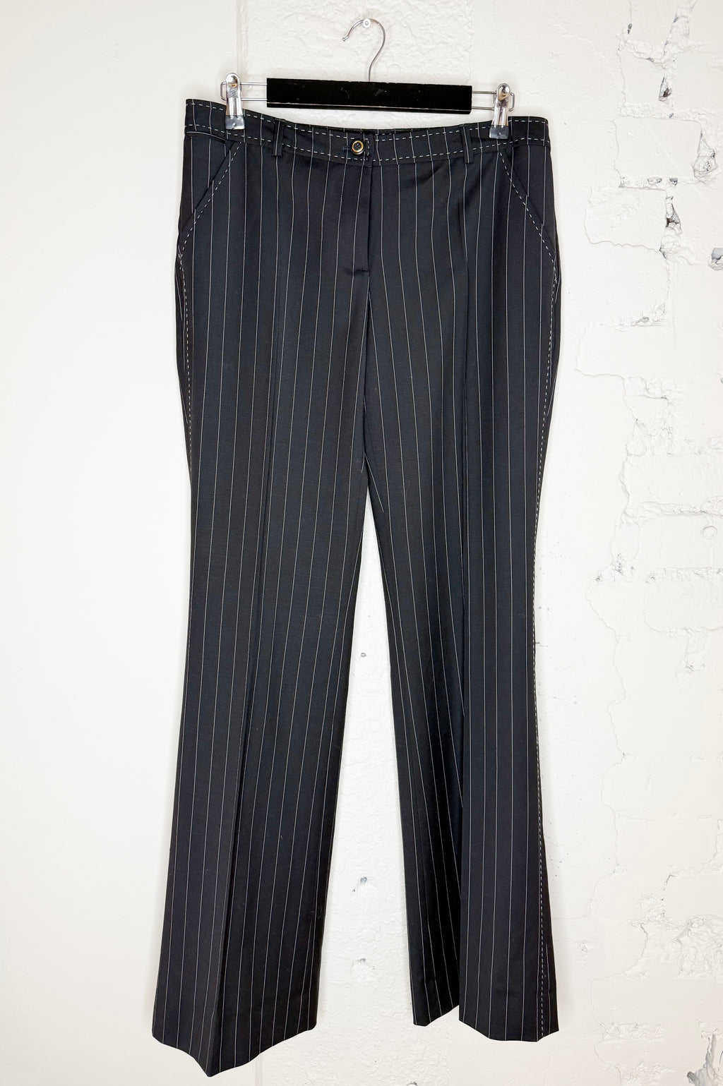 D&G Dolce & Gabbana Black Pinstripe Suit