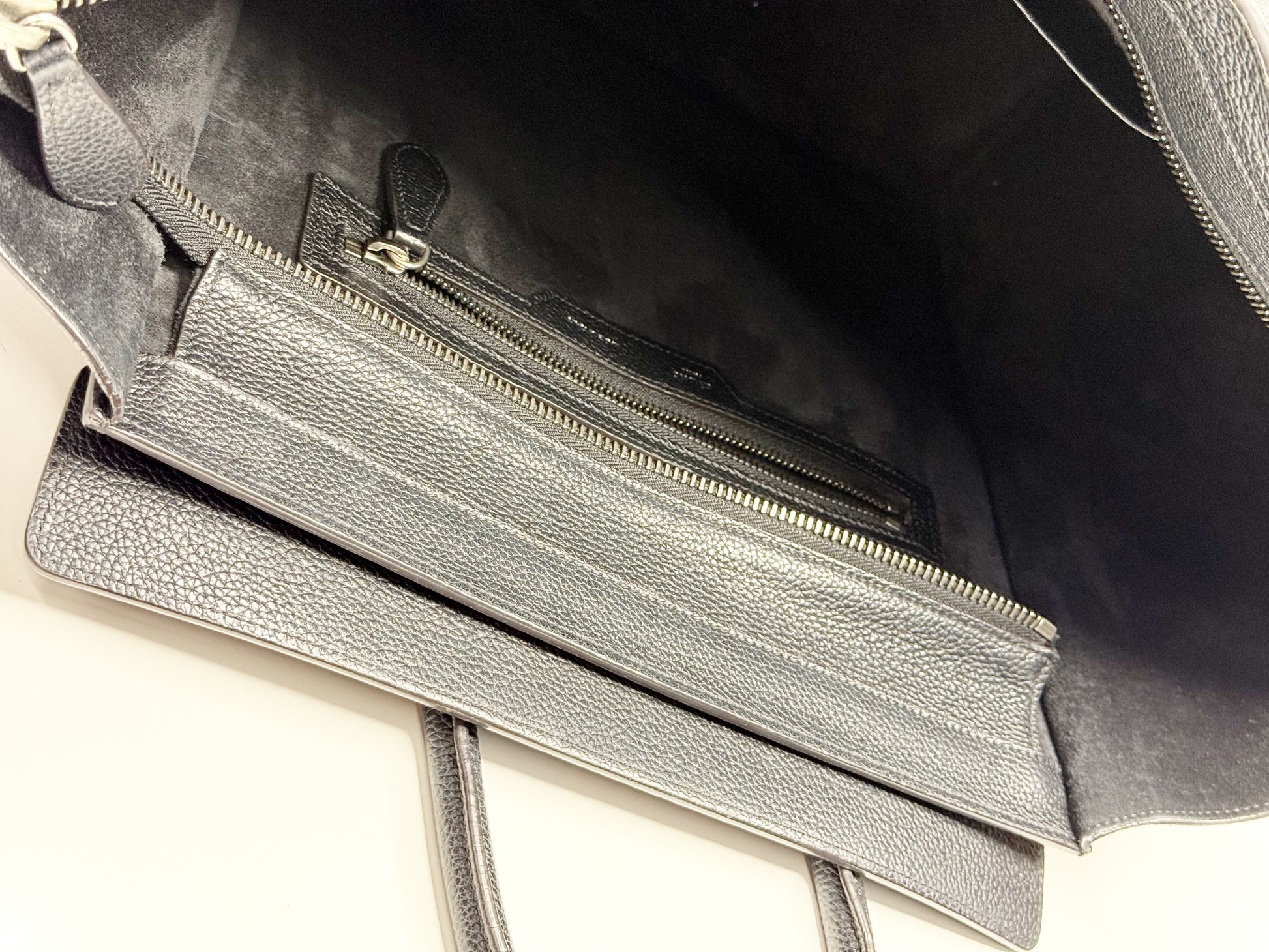 CÉLINE Mini Luggage Tote in Black Grained Calfskin (With Tags)