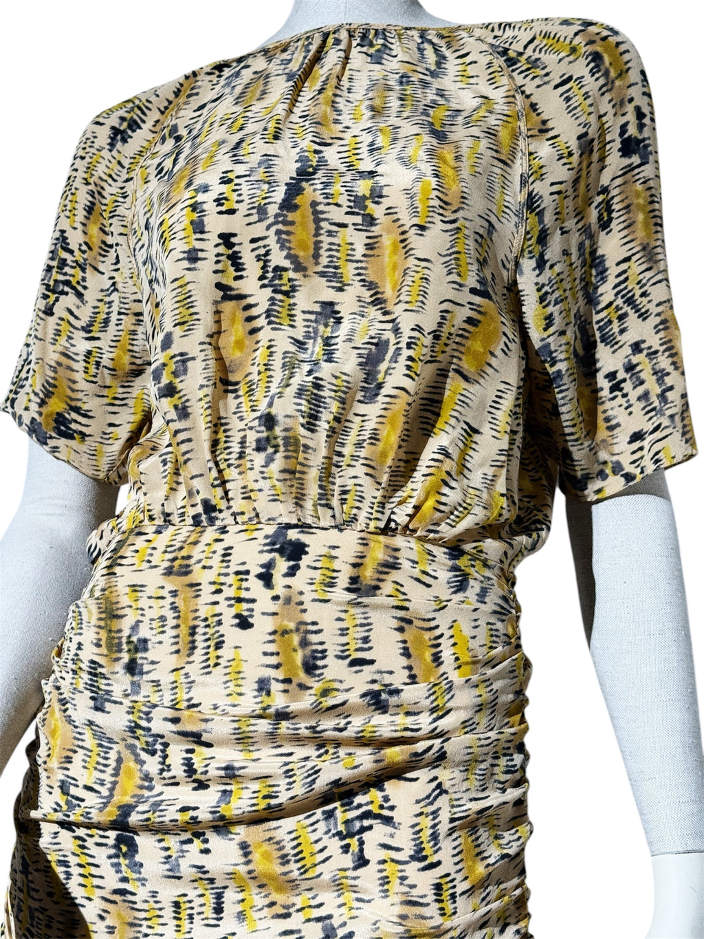 Twenty8twelve Silk Ruched Printed Dress