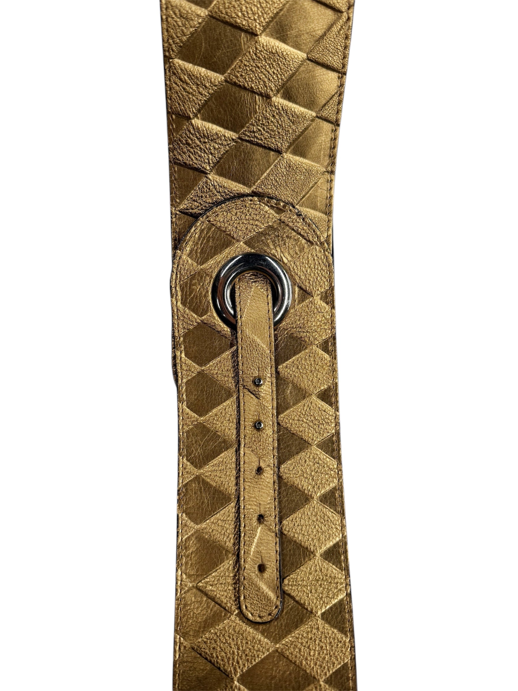 Gold Leather Waist Belt by Merete Fonnesberg